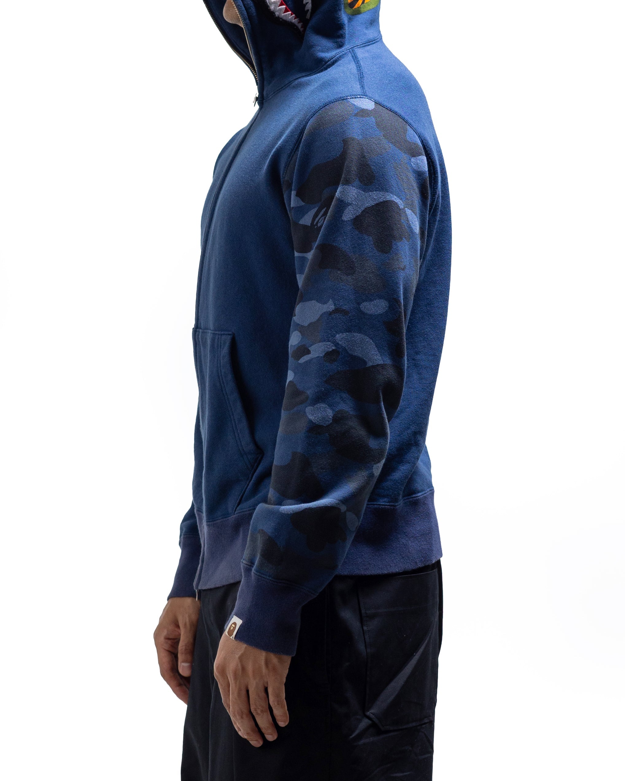 AAPE BY BATHING APE Bape Zip Up Hoodie - Blue - view 3