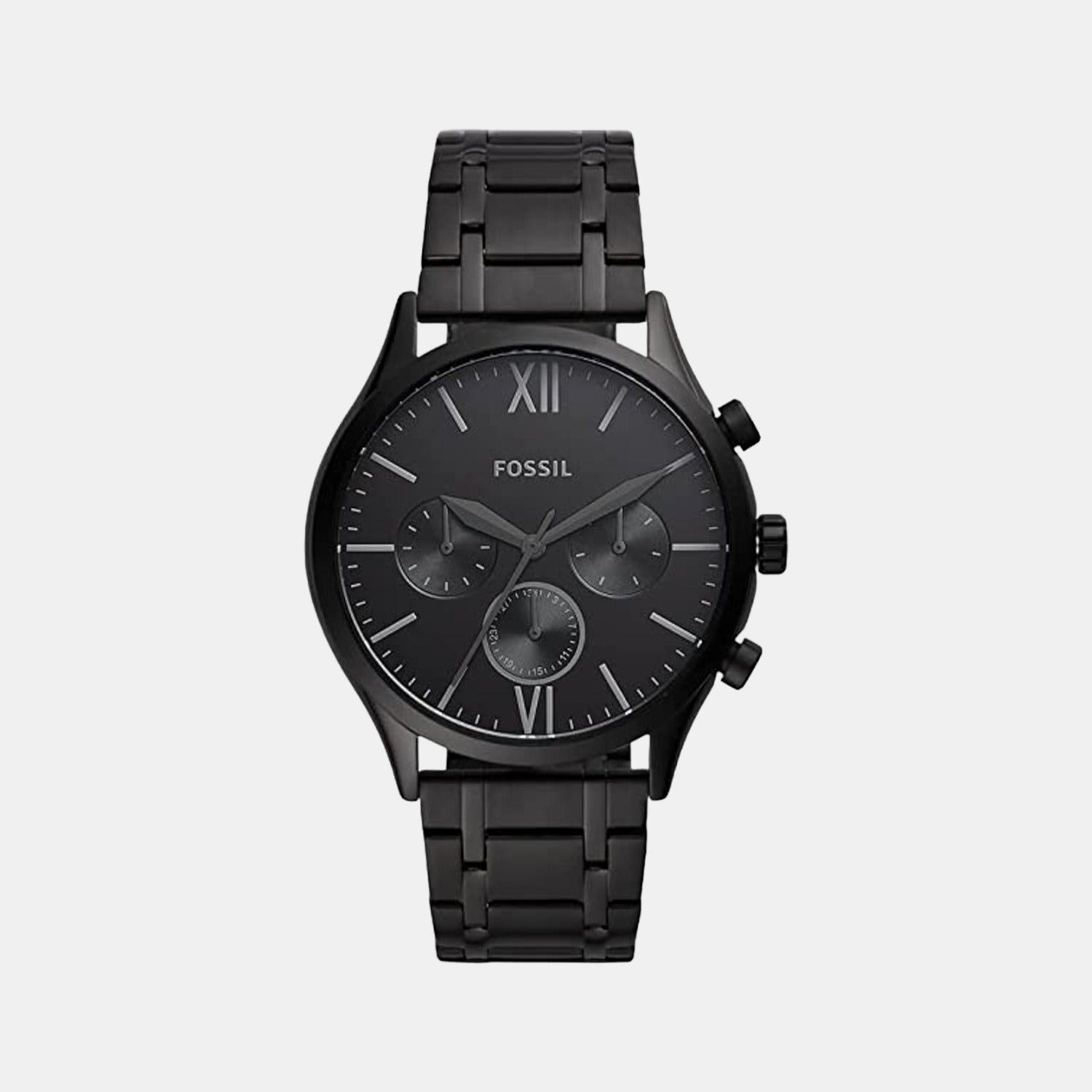 Fossil Fenmore Men Quartz Black Dial Chronograph Stainless Steel Watch BQ2365