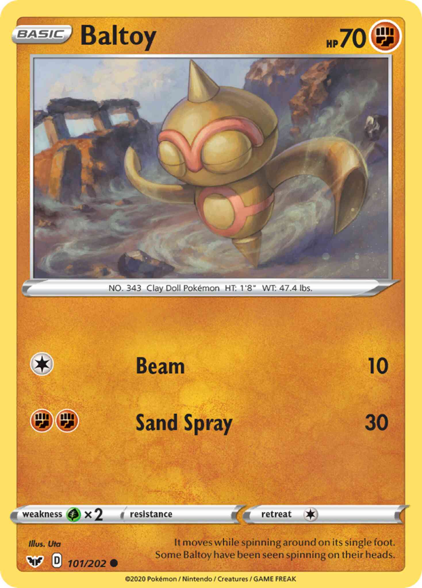 Common swsh1-101 non-holo – Pokémon Baltoy - 101/202 - Common [swsh1-101] [Non-Holo]