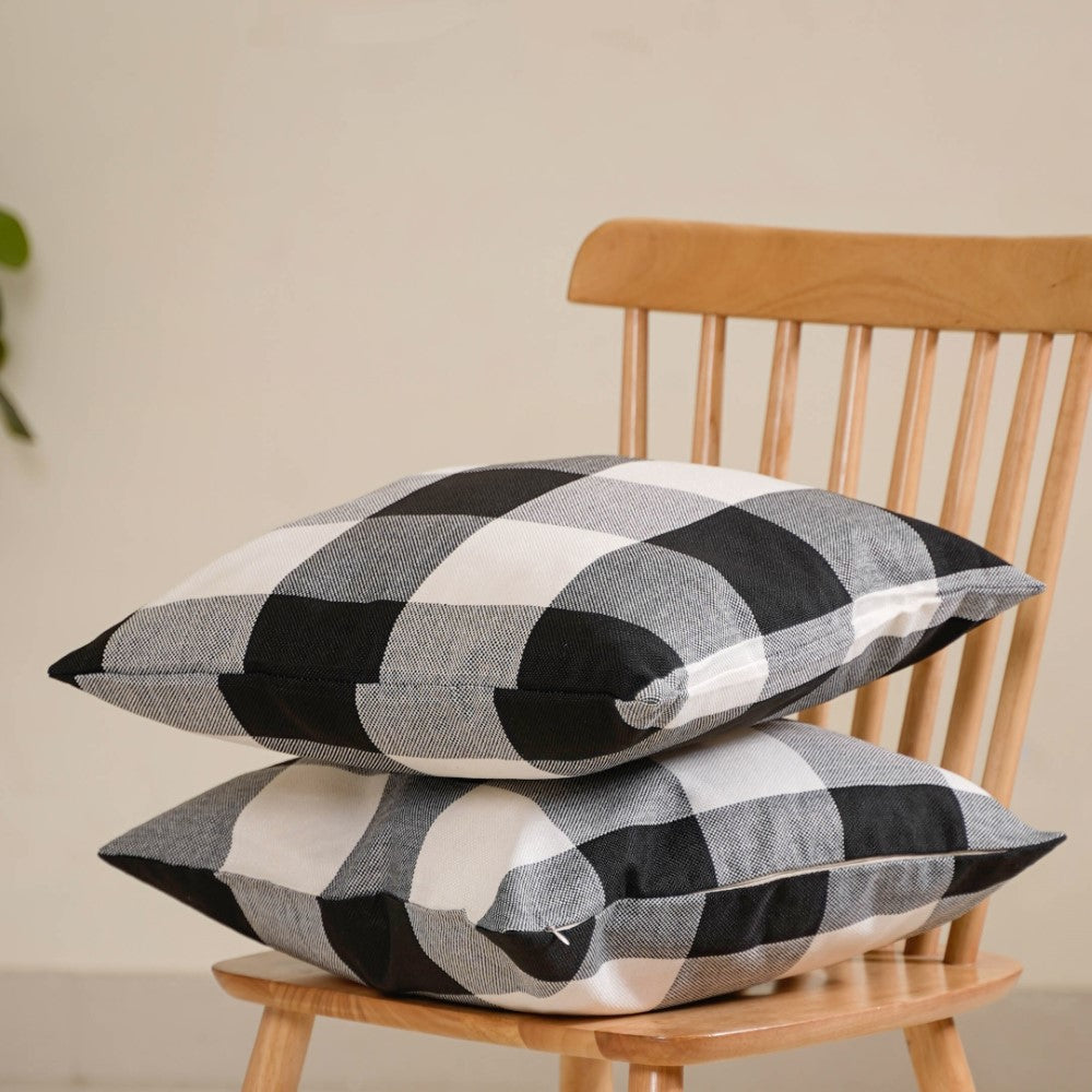Nestasia Checked Cushion Cover Set of 2 - view 14