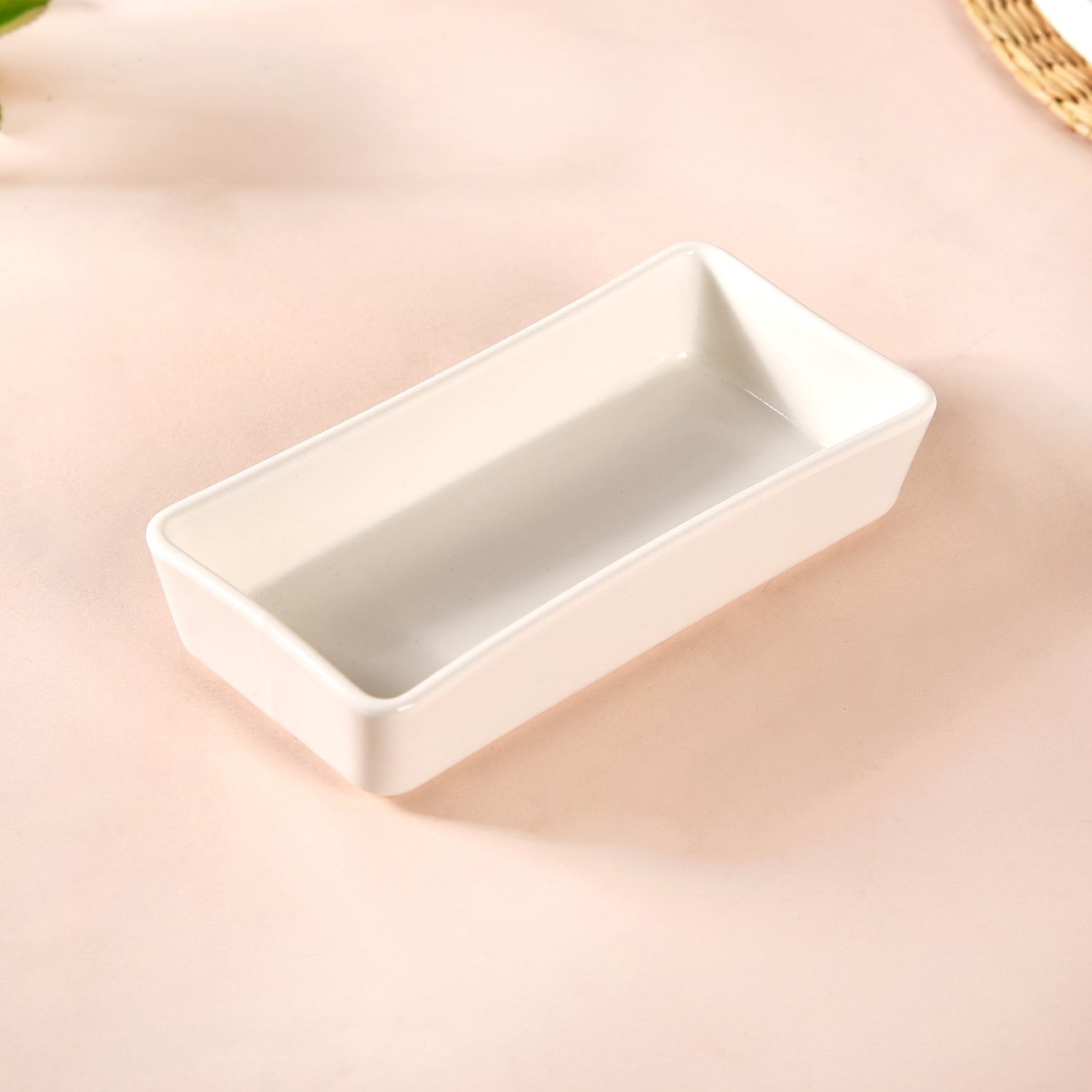 Nestasia White Ceramic Bowls With Bamboo Tray Set Of 5 - view 7