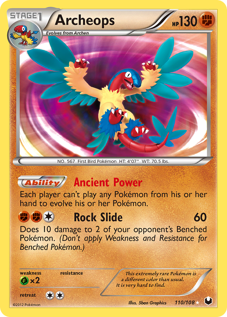 Rare holo bw5-110 – Pokémon Archeops - 110/108 - Rare Holo [bw5-110] [Holo] - Archeops - 110/108 - Rare Holo