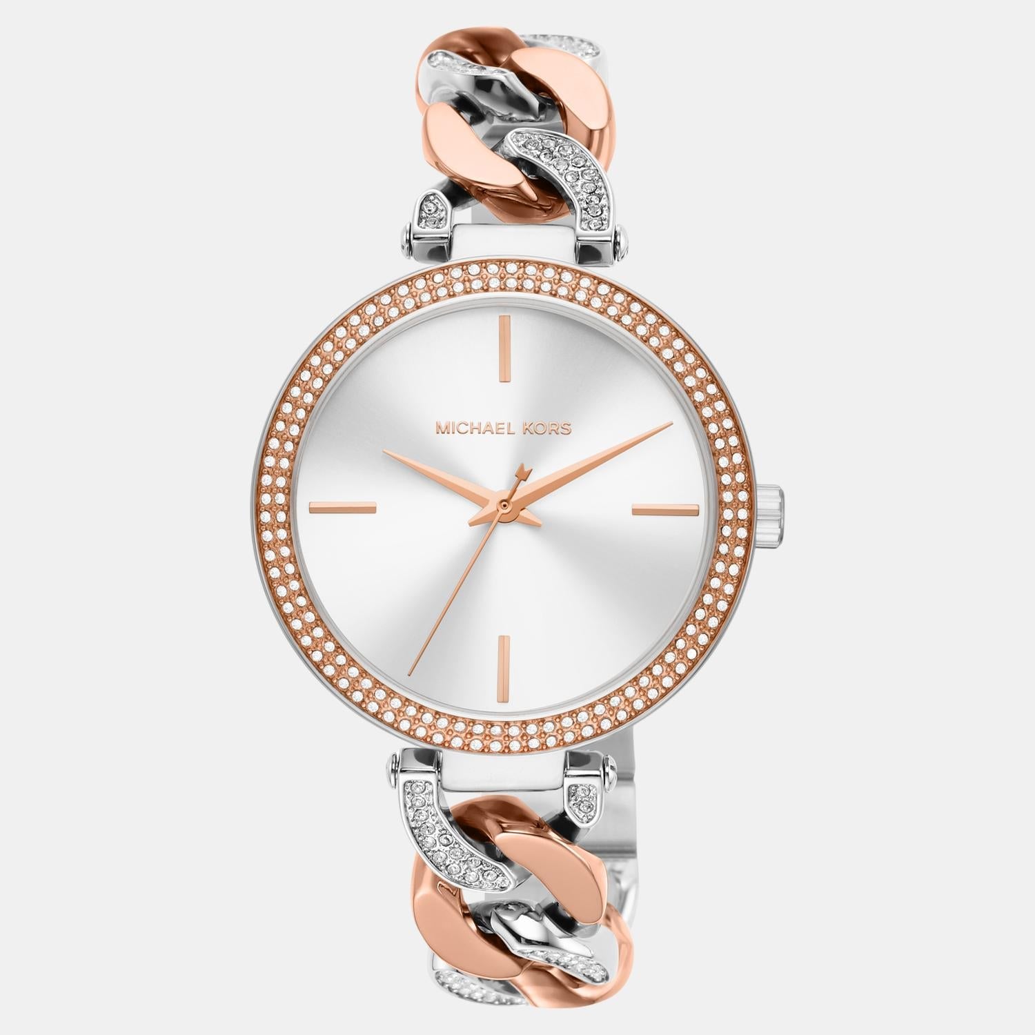 Michael Kors Catelyn Women Quartz White Dial Analog Stainless Steel Watch MK4634