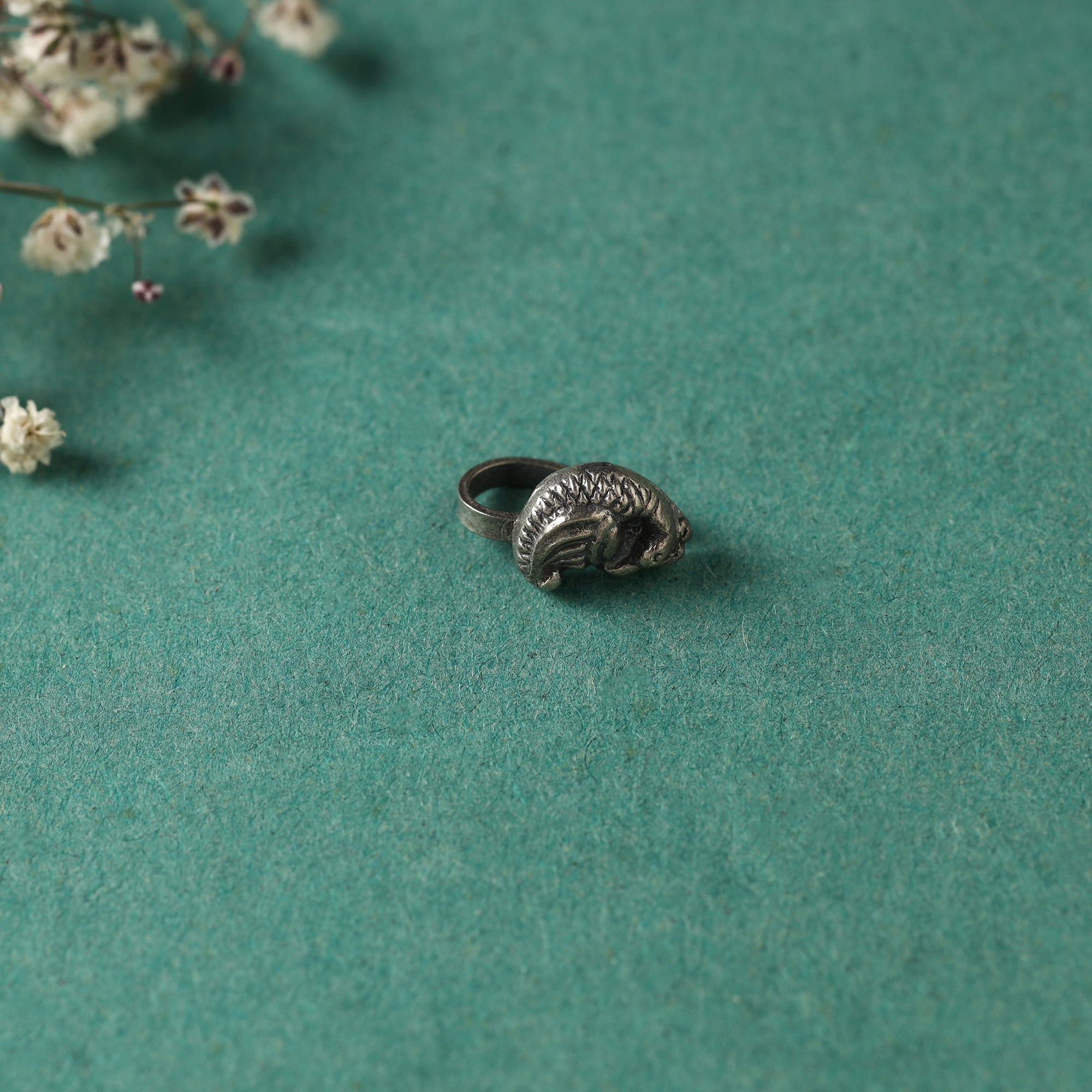 HAVELI CHRONICLES Antique Padma Sterling Silver Nosepin