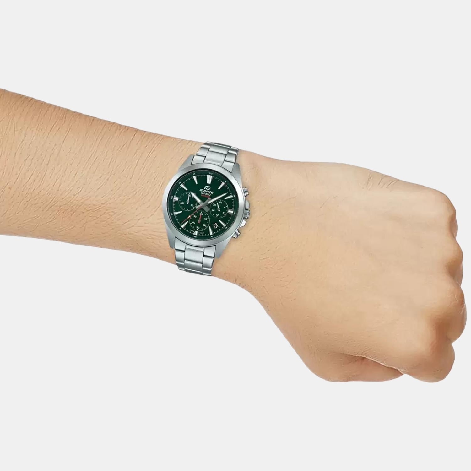 Casio Edifice Men Quartz Green Dial Chronograph Stainless Steel Watch ED546 - view 5