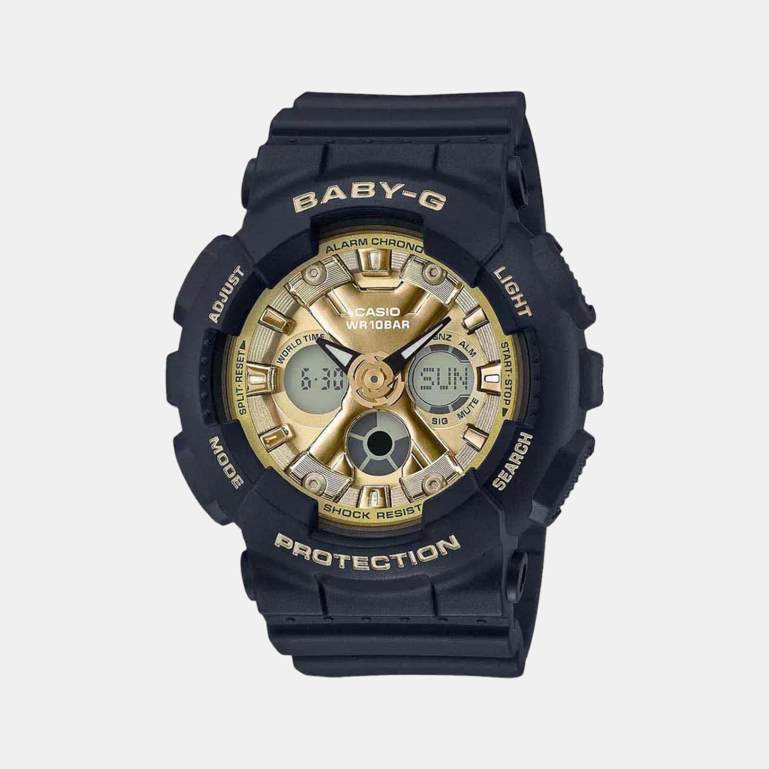 Casio Baby-G Women Quartz Gold Dial Analog-Digital Resin Watch BX179