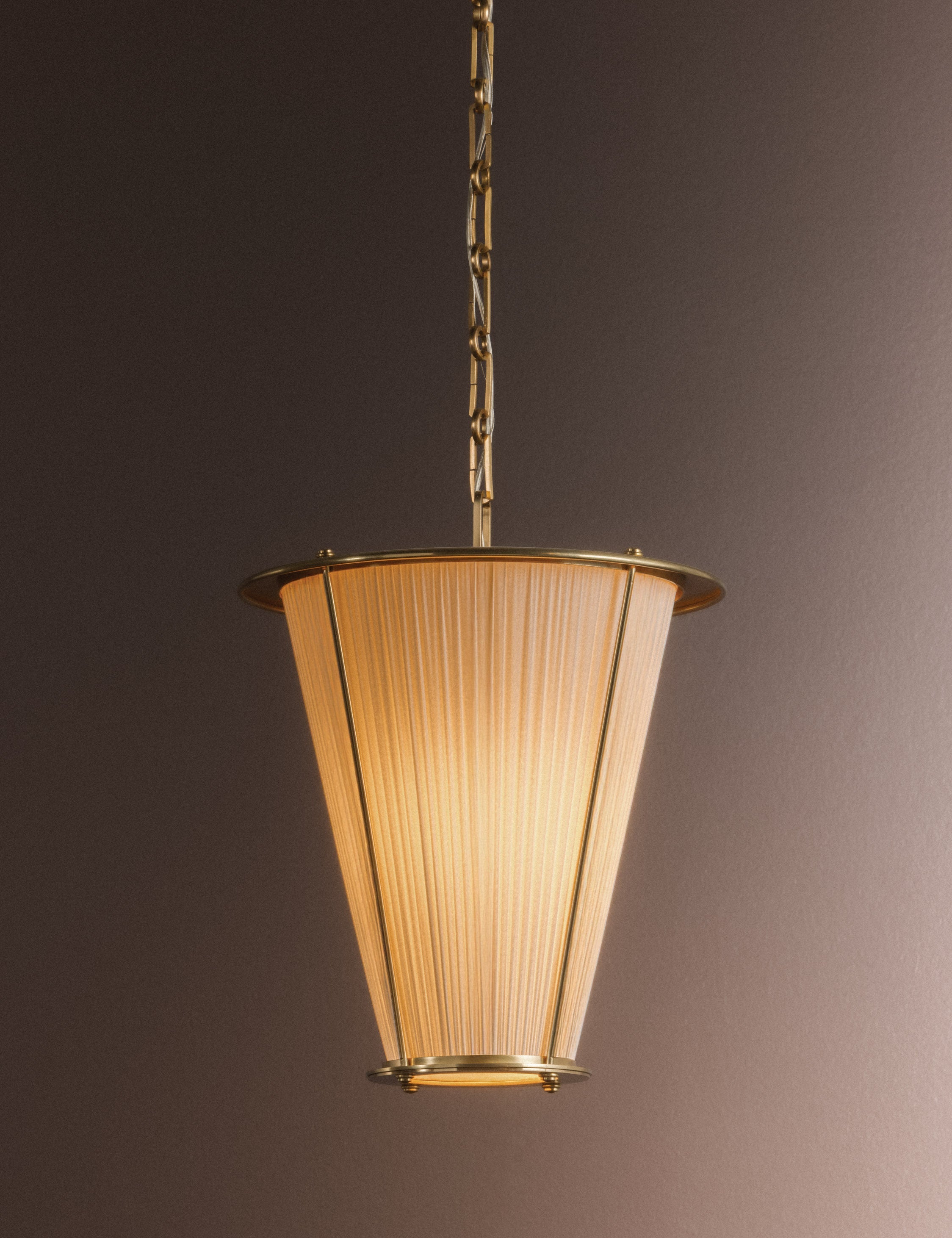 Lulu and Georgia Englert Pendant Light – Aged Brass and Ivory - view 15