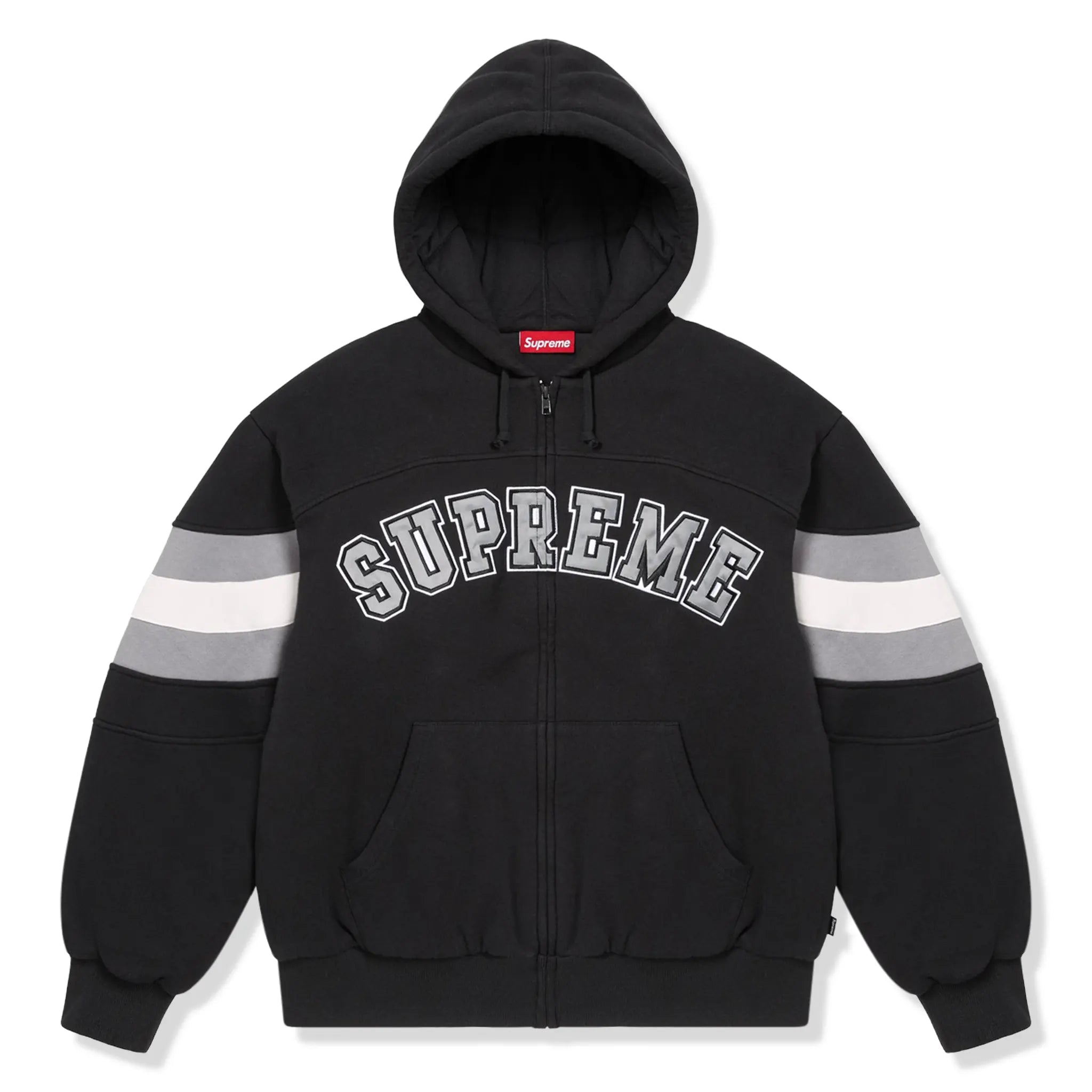 Supreme Filled Black Zip-Up Hooded Jacket
