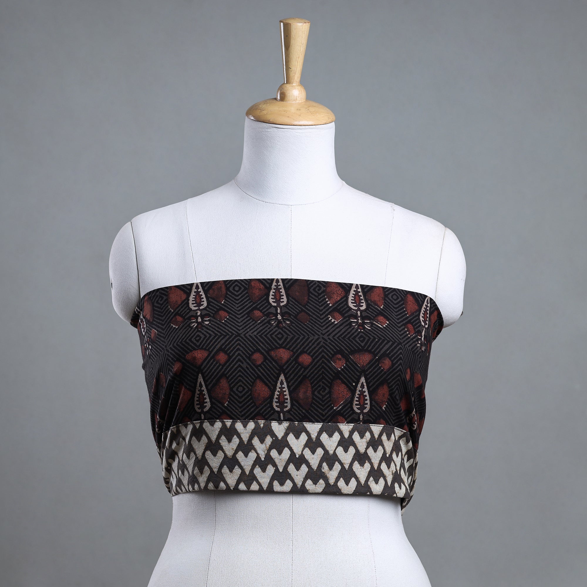 NOORI BAZAR Black - Pipad Block Printed Cotton Blouse Piece
