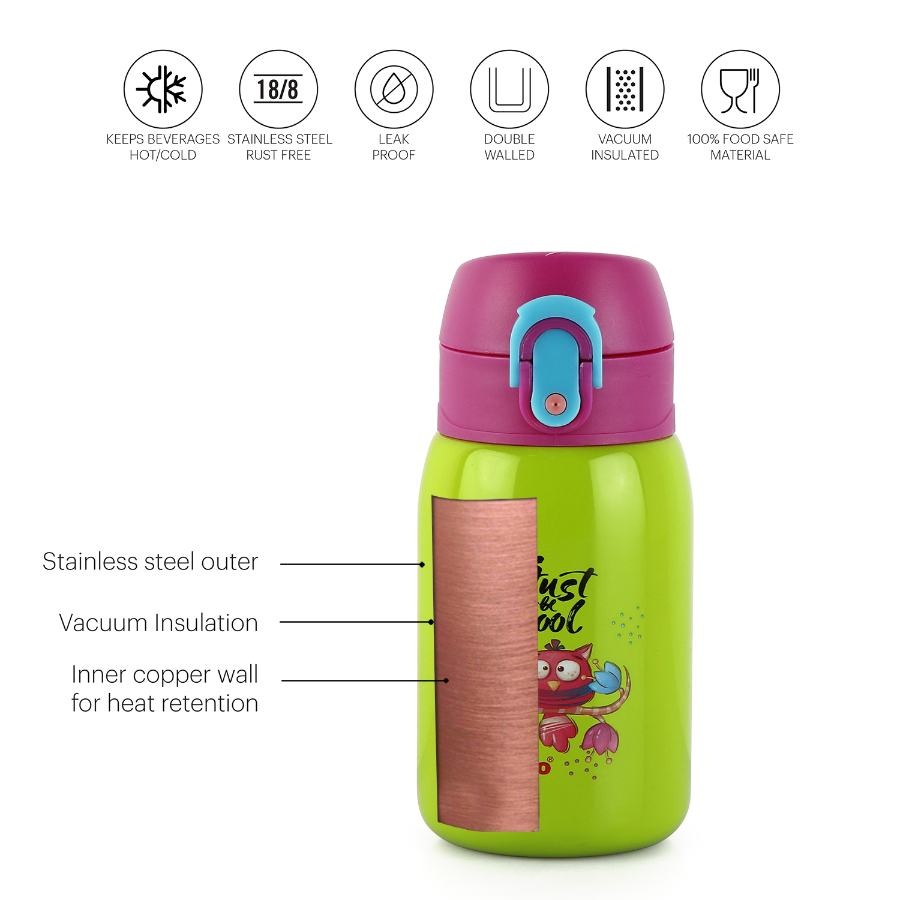 Cello Junior 275 Hot & Cold Stainless Steel Kids Water Bottle, 275ml - view 9