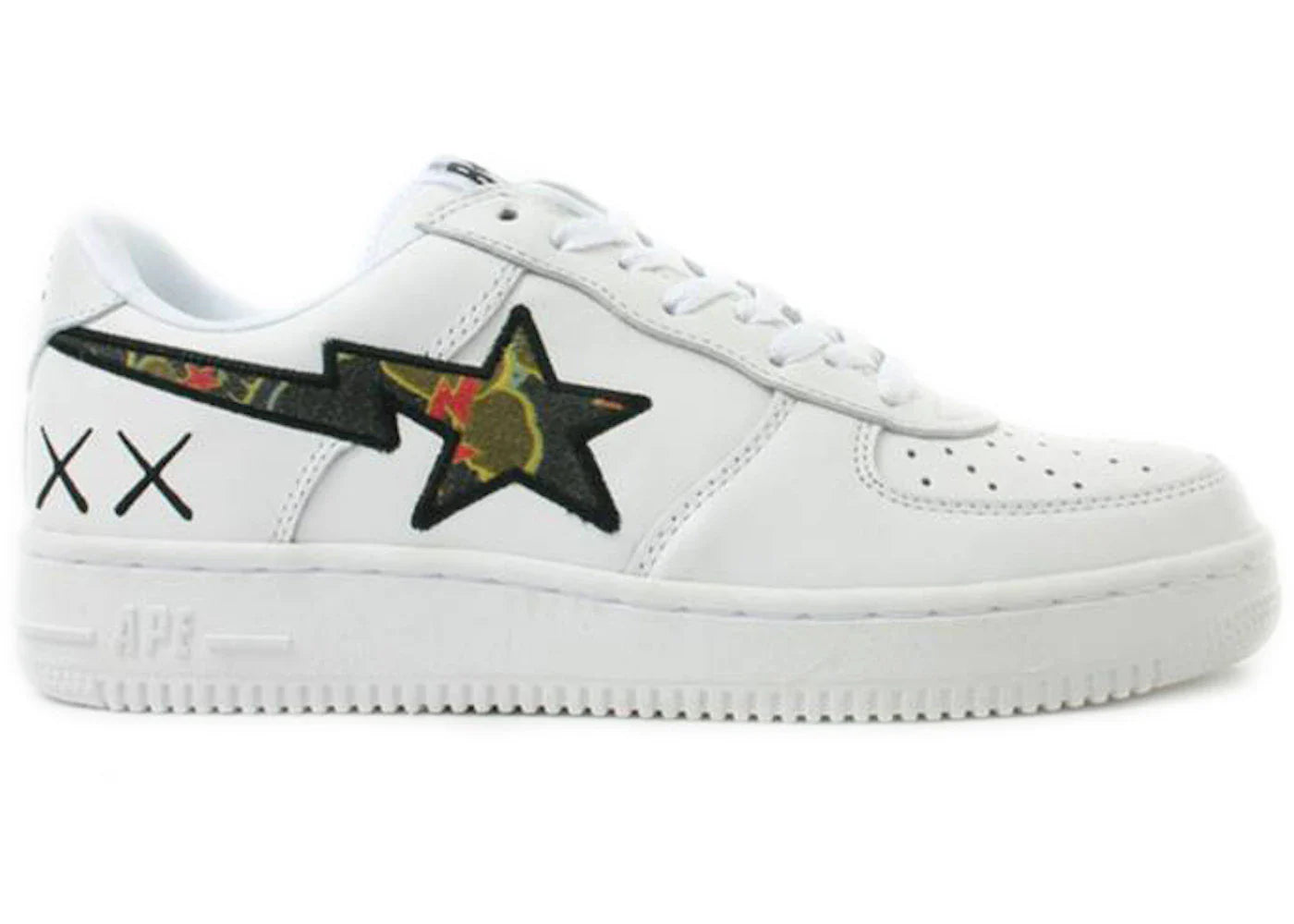 A Bathing Ape Bape Sta Low KAWS White Red Black