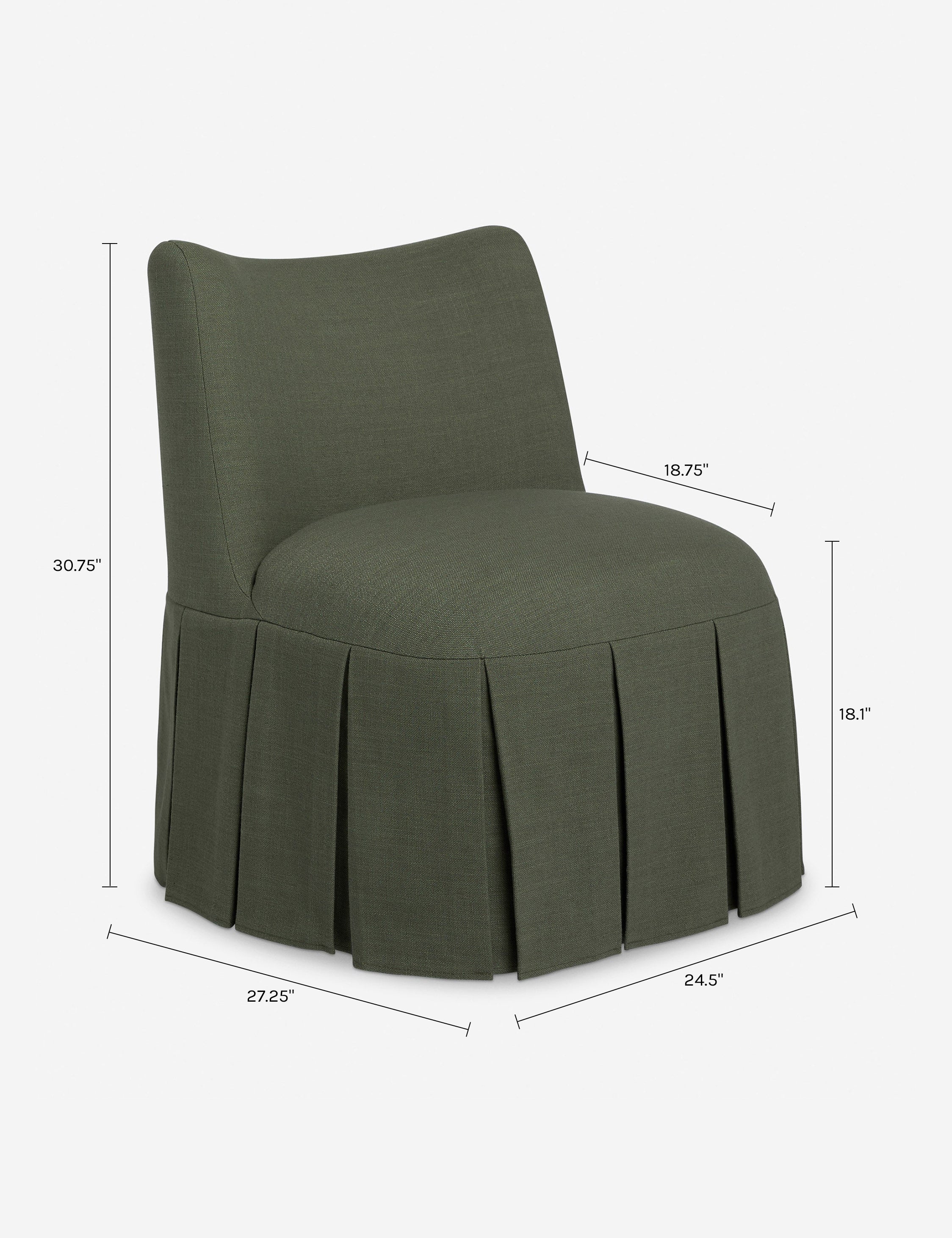 Lulu and Georgia Koppel Accent Chair – Green Linen - view 8
