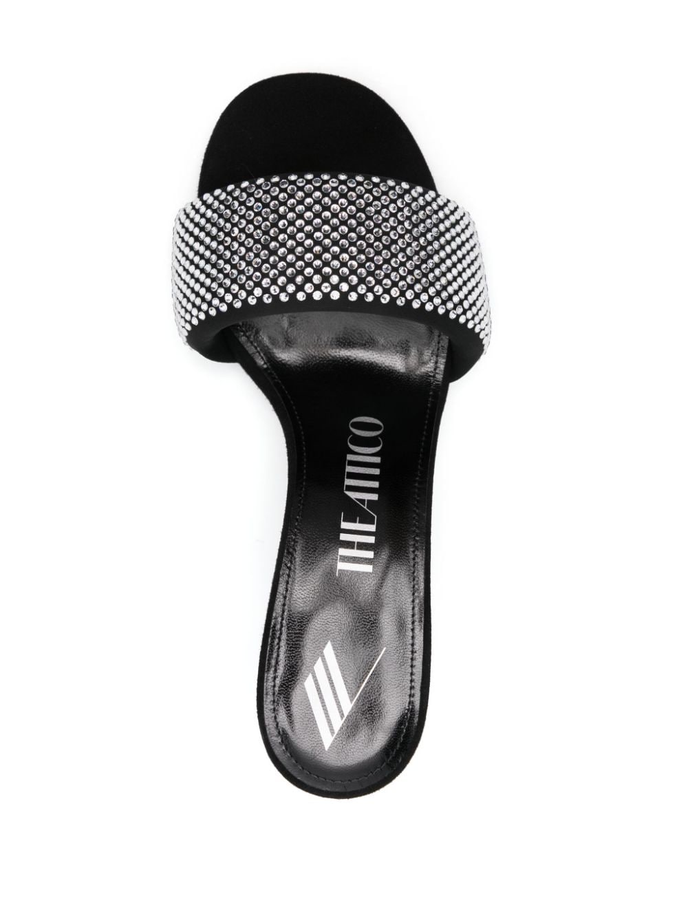 The Attico Rem Mules with rhinestones 60mm - view 3