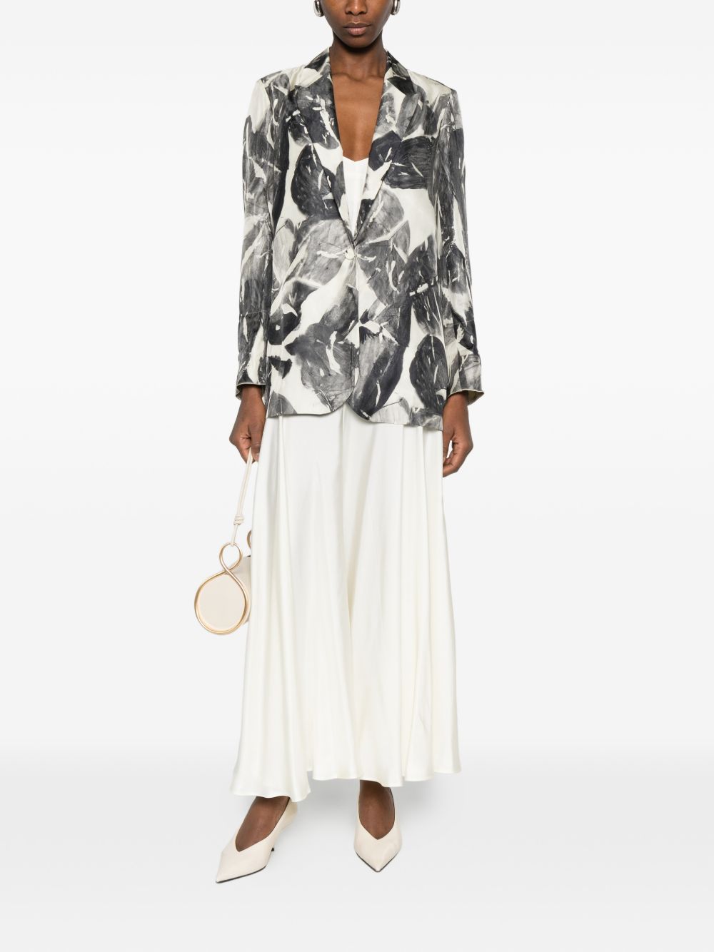 Alysi Silk & Nylon Printed single-breasted jacket - view 2