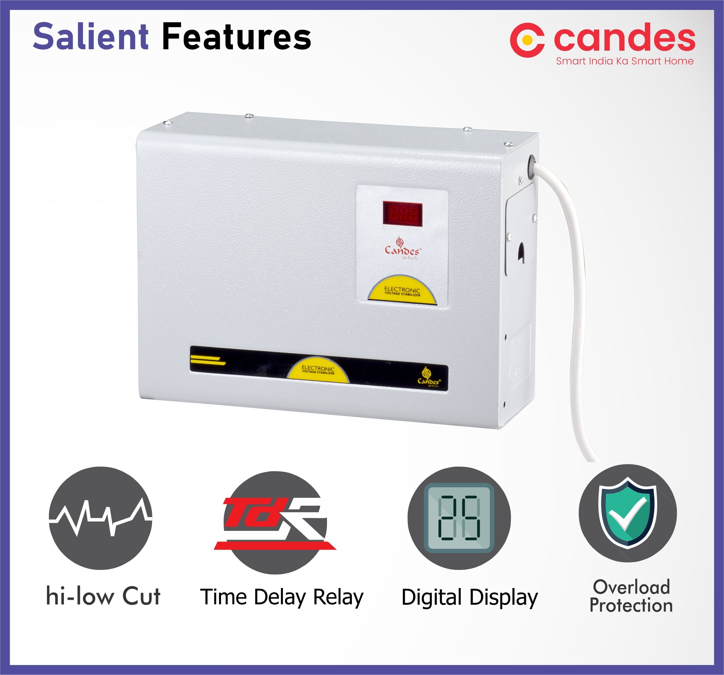 Candes-store Crystal Stabilizers for Inverter /Split /Window AC upto 1.5 Ton 4KVA ( 90 V- 290 V ) - view 2