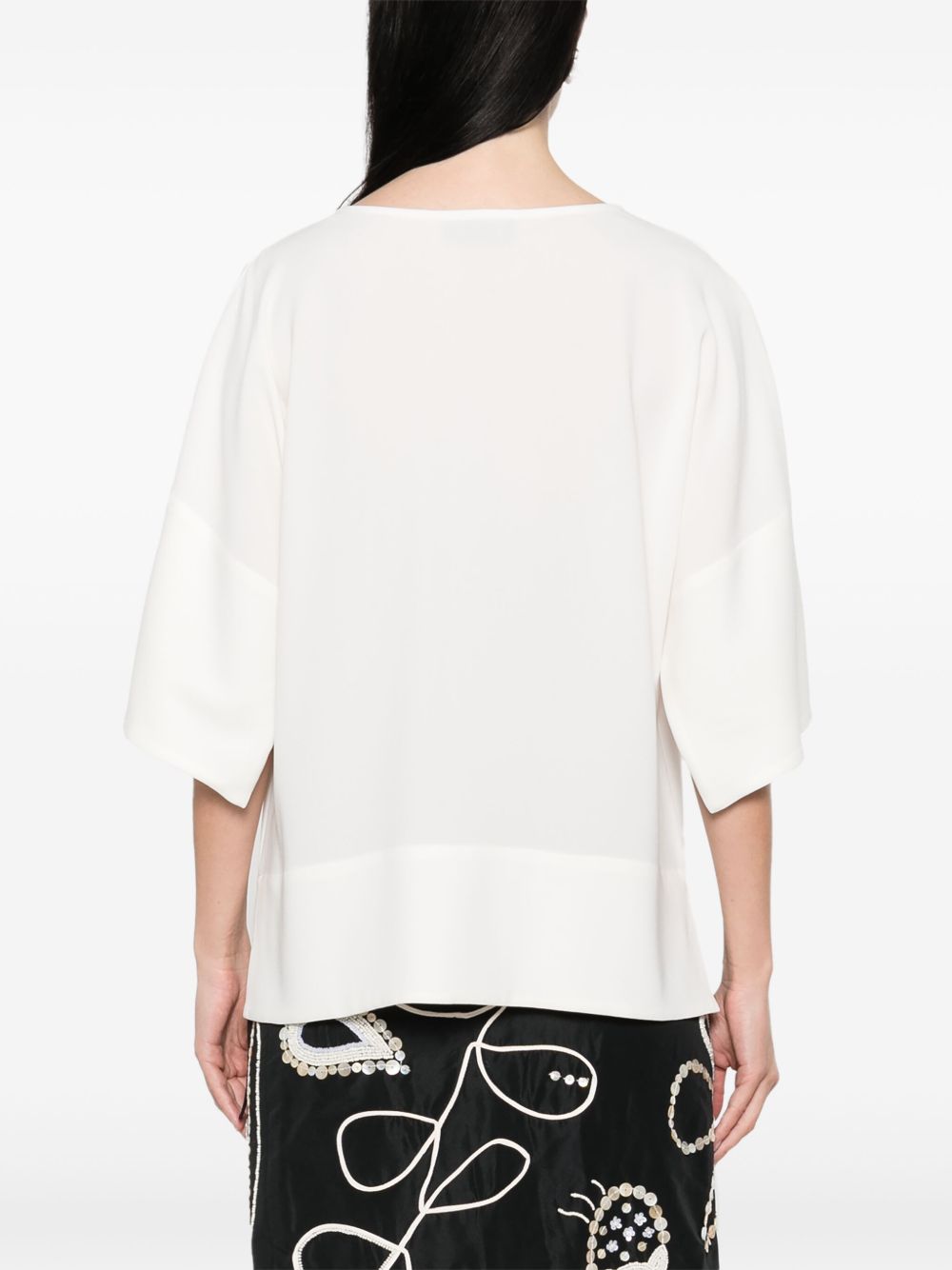 Alberto Biani Blouse with teardrop opening - view 3