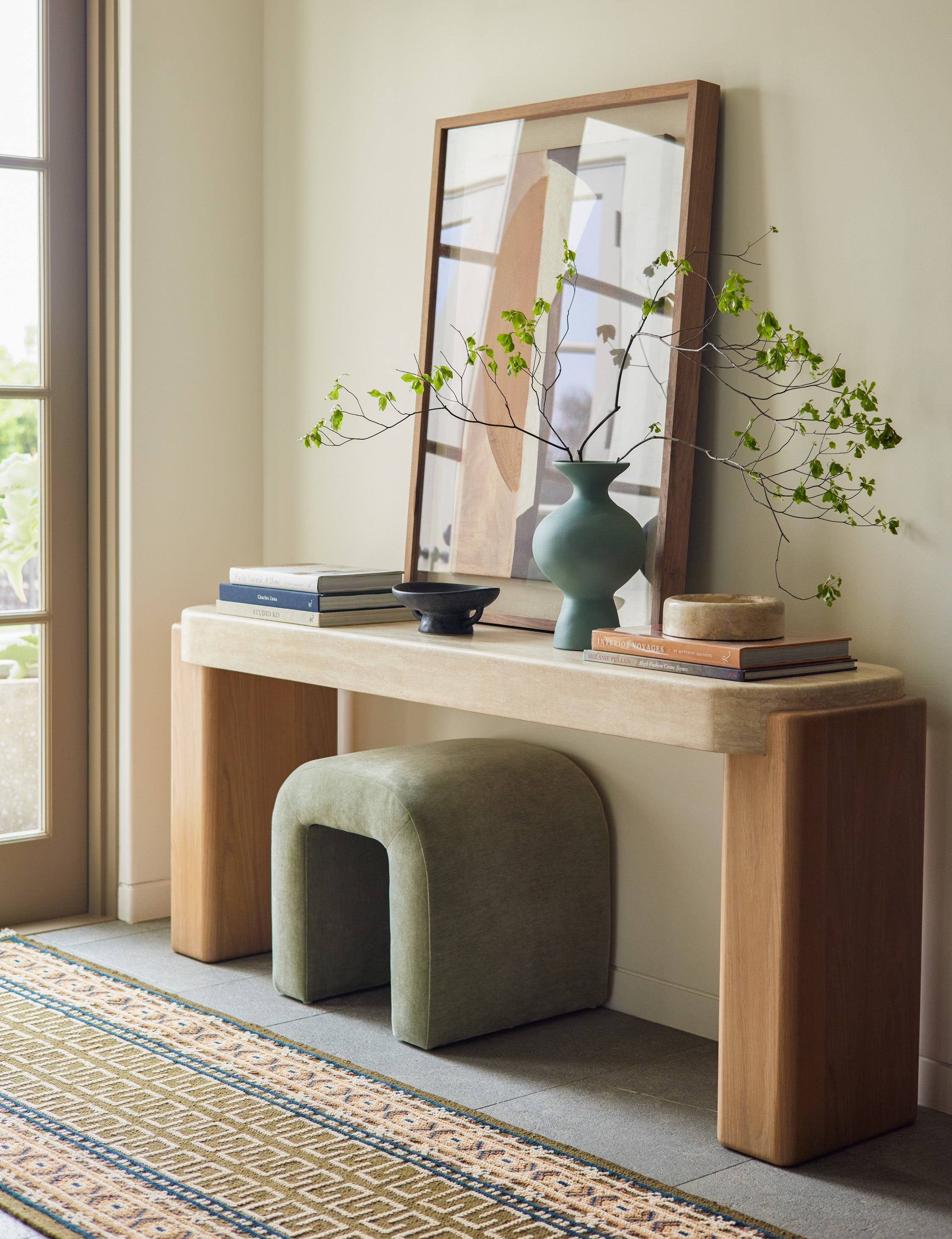 Lulu and Georgia Midora Console Table – Travertine - view 3