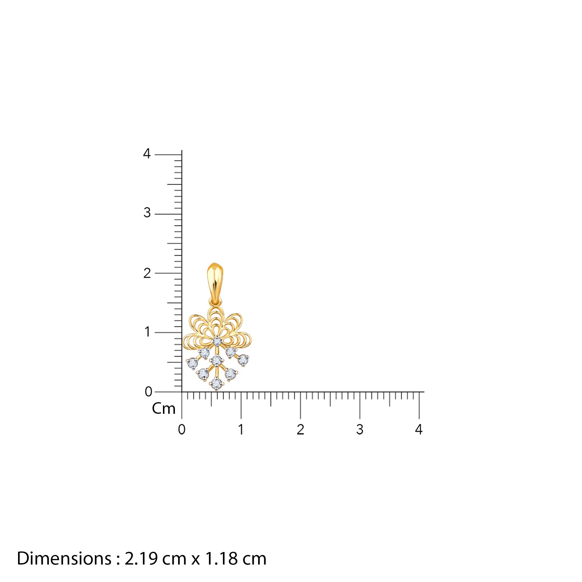GIVA Jewellery Gold Marigold Diamond Pendant - view 4