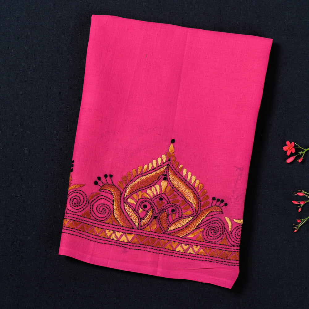 RUISA Bengal Kantha Embroidery Work Pure Cotton Blouse Piece