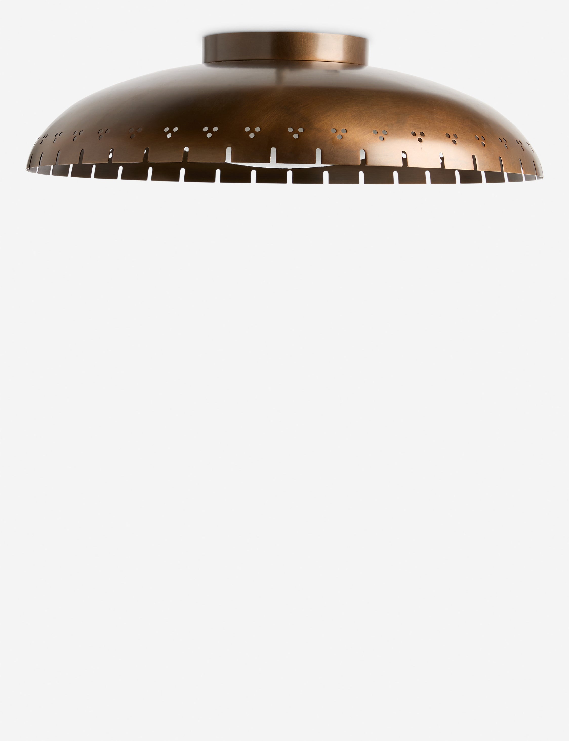 Lulu and Georgia Omero Flush Mount Light – Burnished Brass