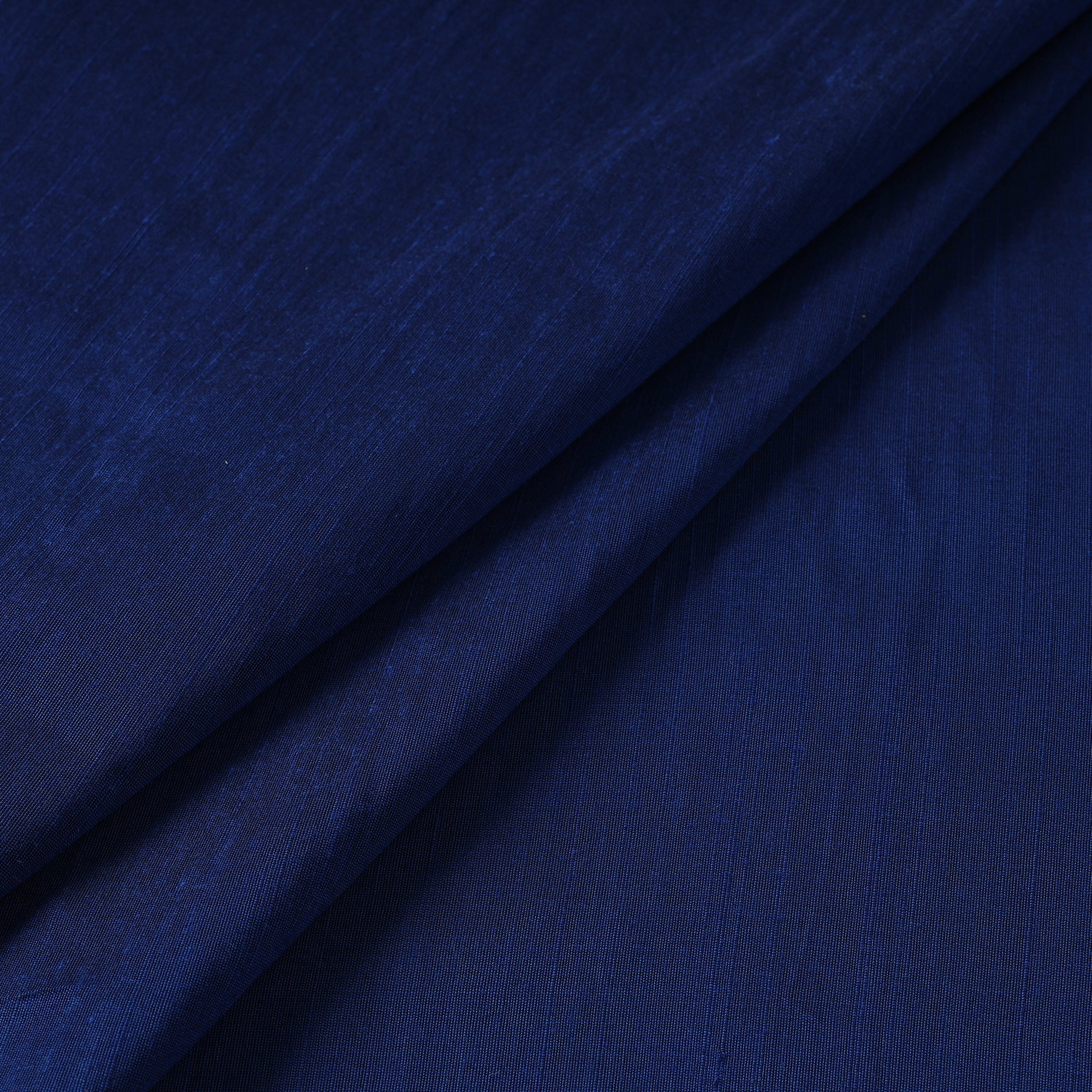 ITOKRI CRAFTS INITIATIVE Blue - Elegant Slub Silk Plain Fabric - view 2