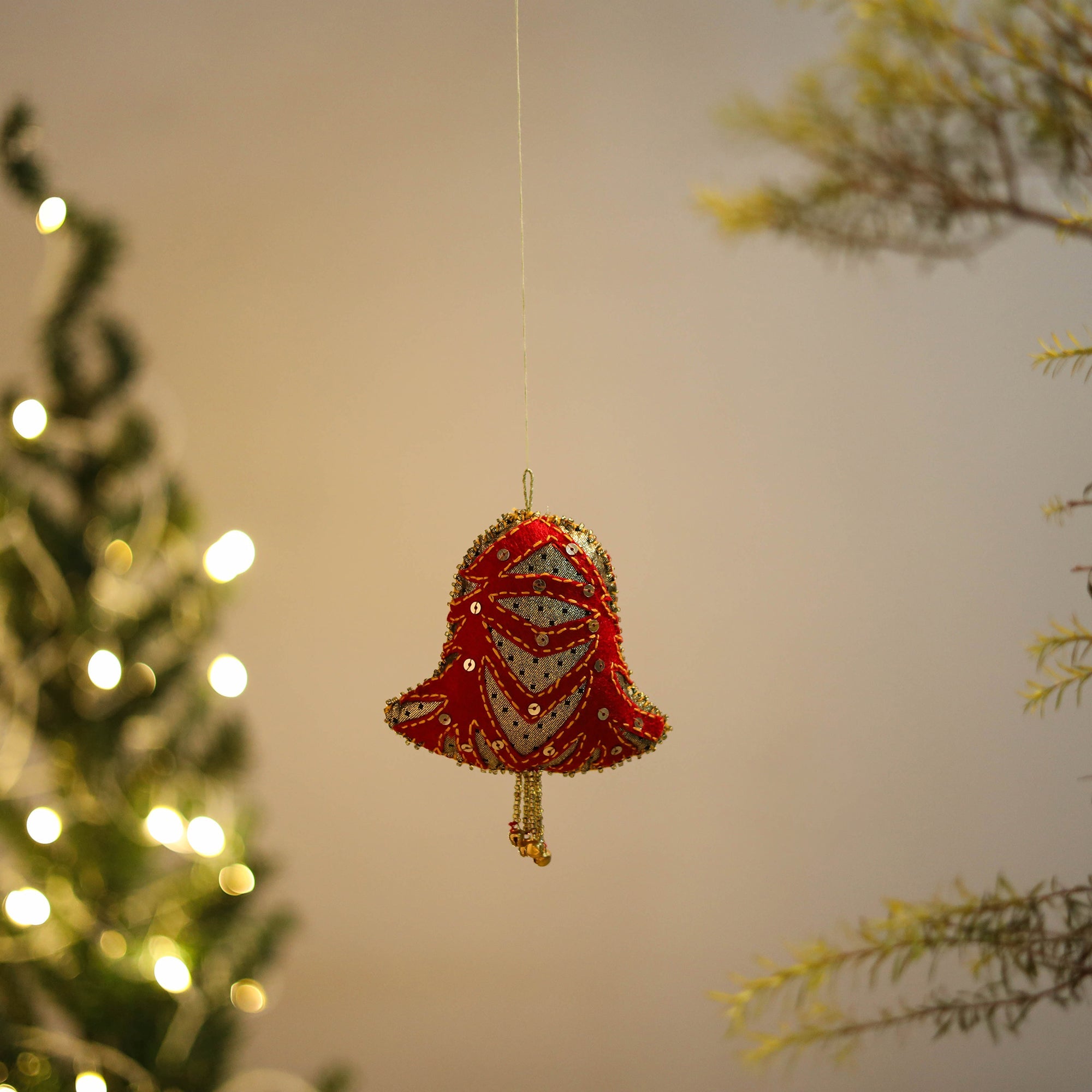 WITH LOVE BY KANIKA Bell Felt Ornament - Handmade Christmas Decor 34