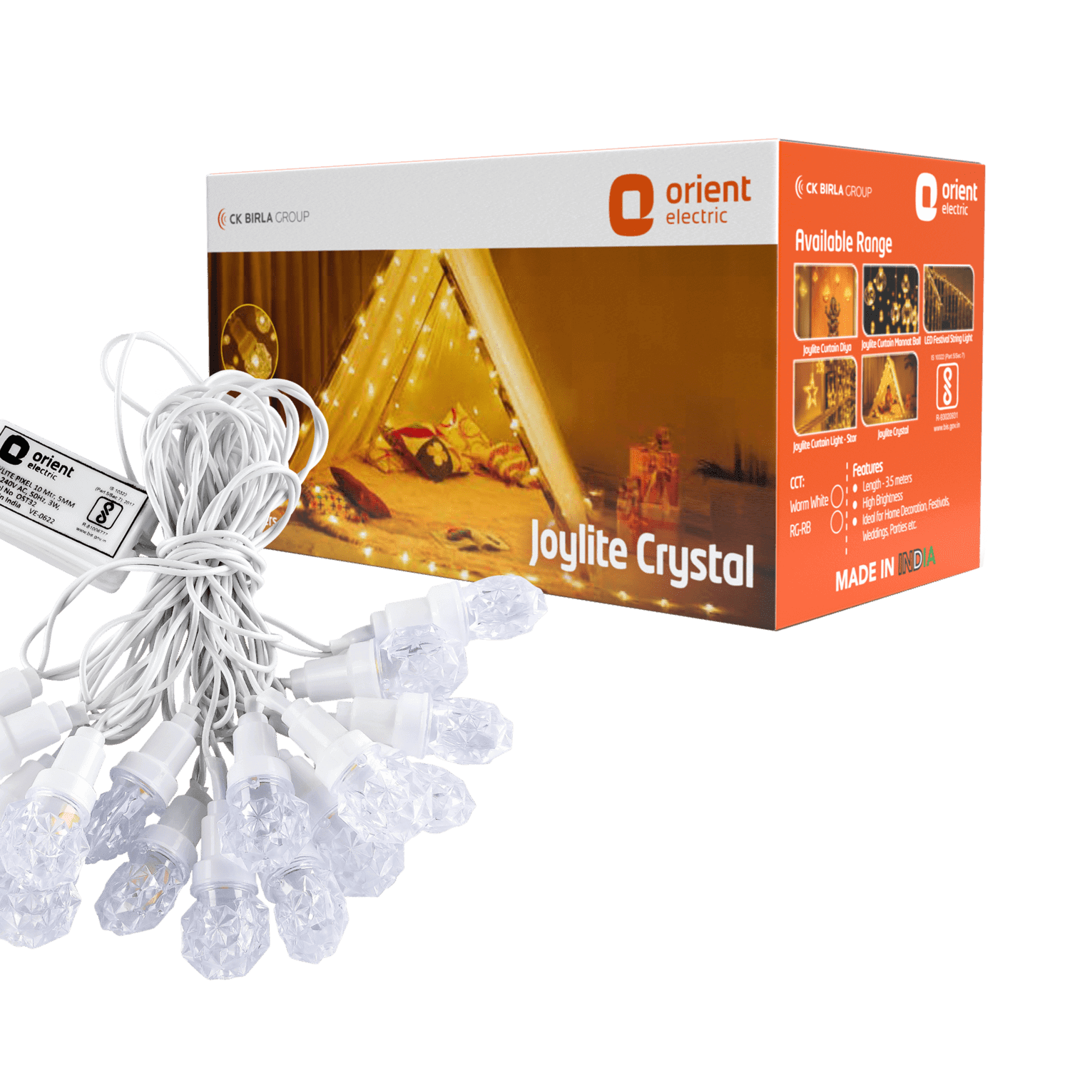Orient Electric Joylite Crystal LED Curtain Light for Home