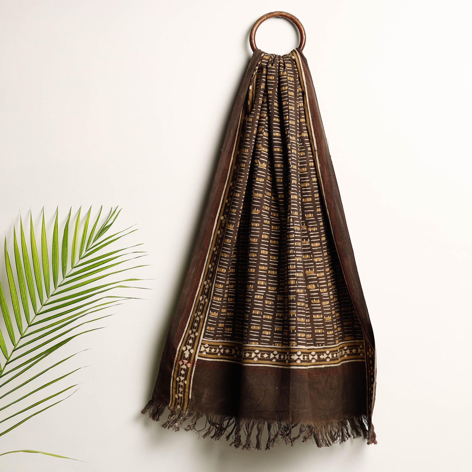 SOUTH KARGHA Brown - Akola Block Printed Pure Handloom Cotton Towel