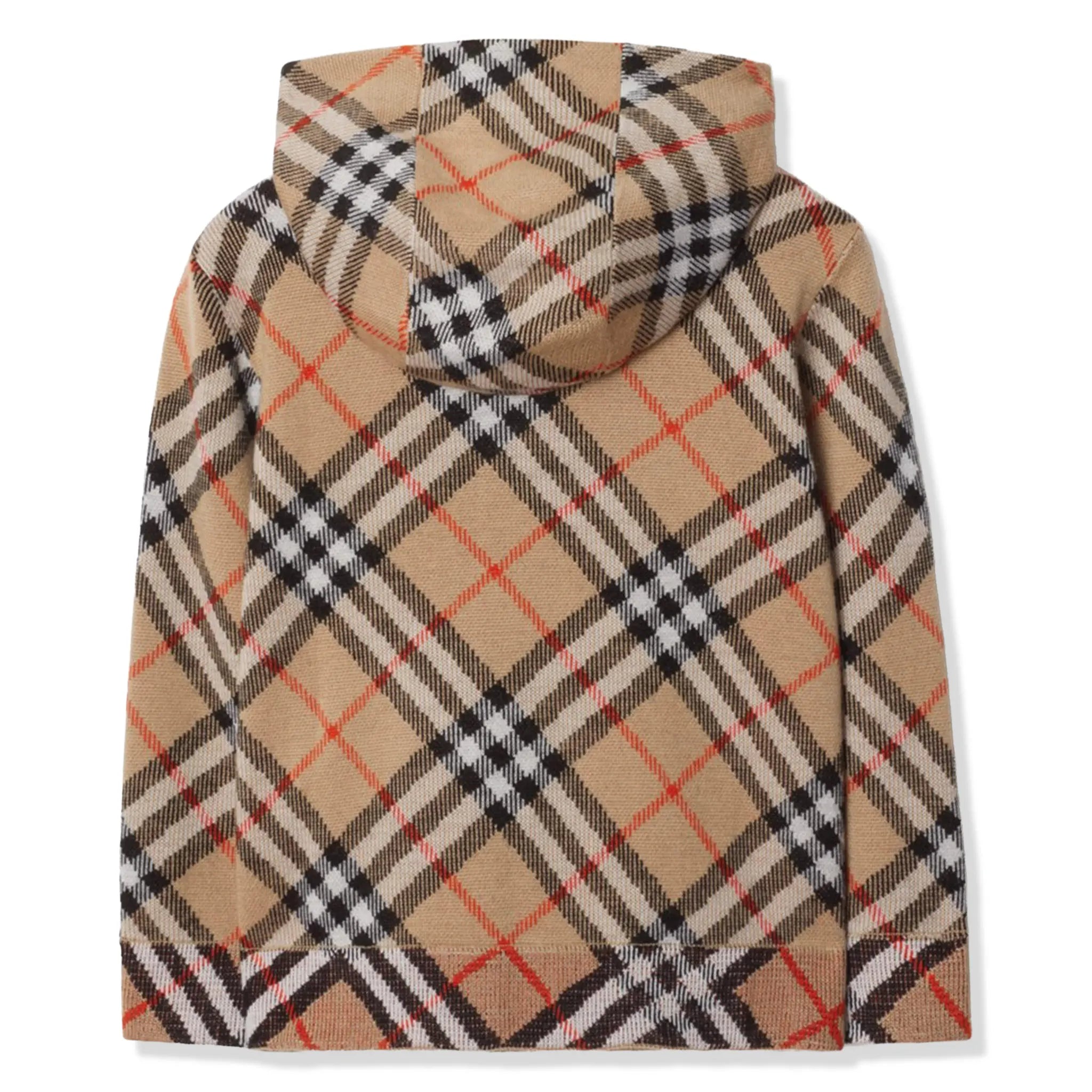 Burberry Boys Jimmy Check Zip-Up Beige Hoodie - view 2