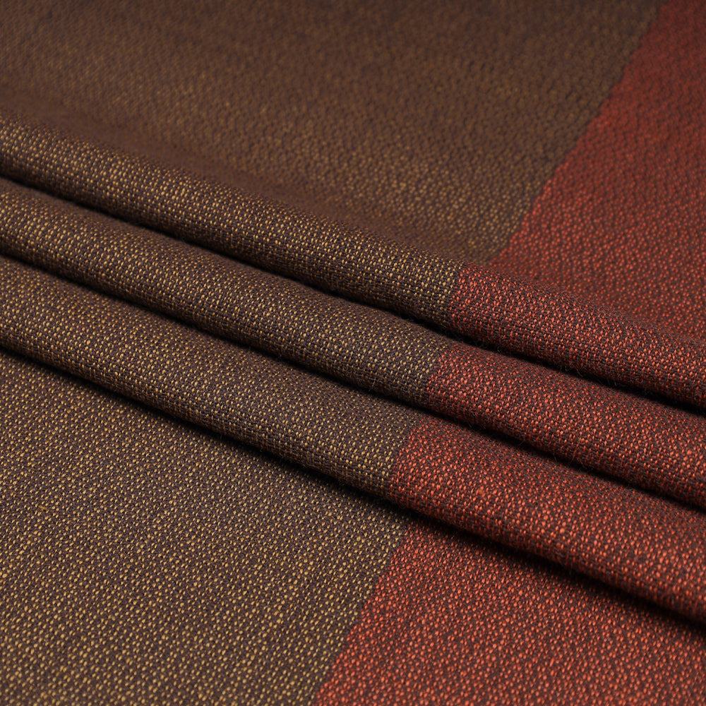KILMORA Brown - Kumaun Handwoven Merino Woollen Fabric - view 2