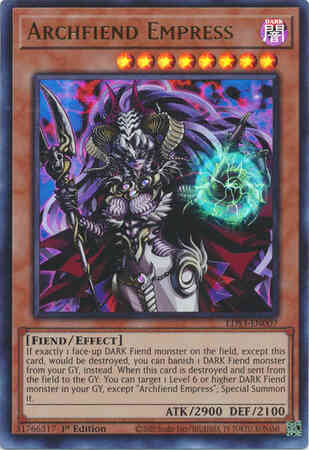 Yu-Gi-Oh! Archfiend Empress - LDS3-EN007 - Ultra Rare - 1st Edition