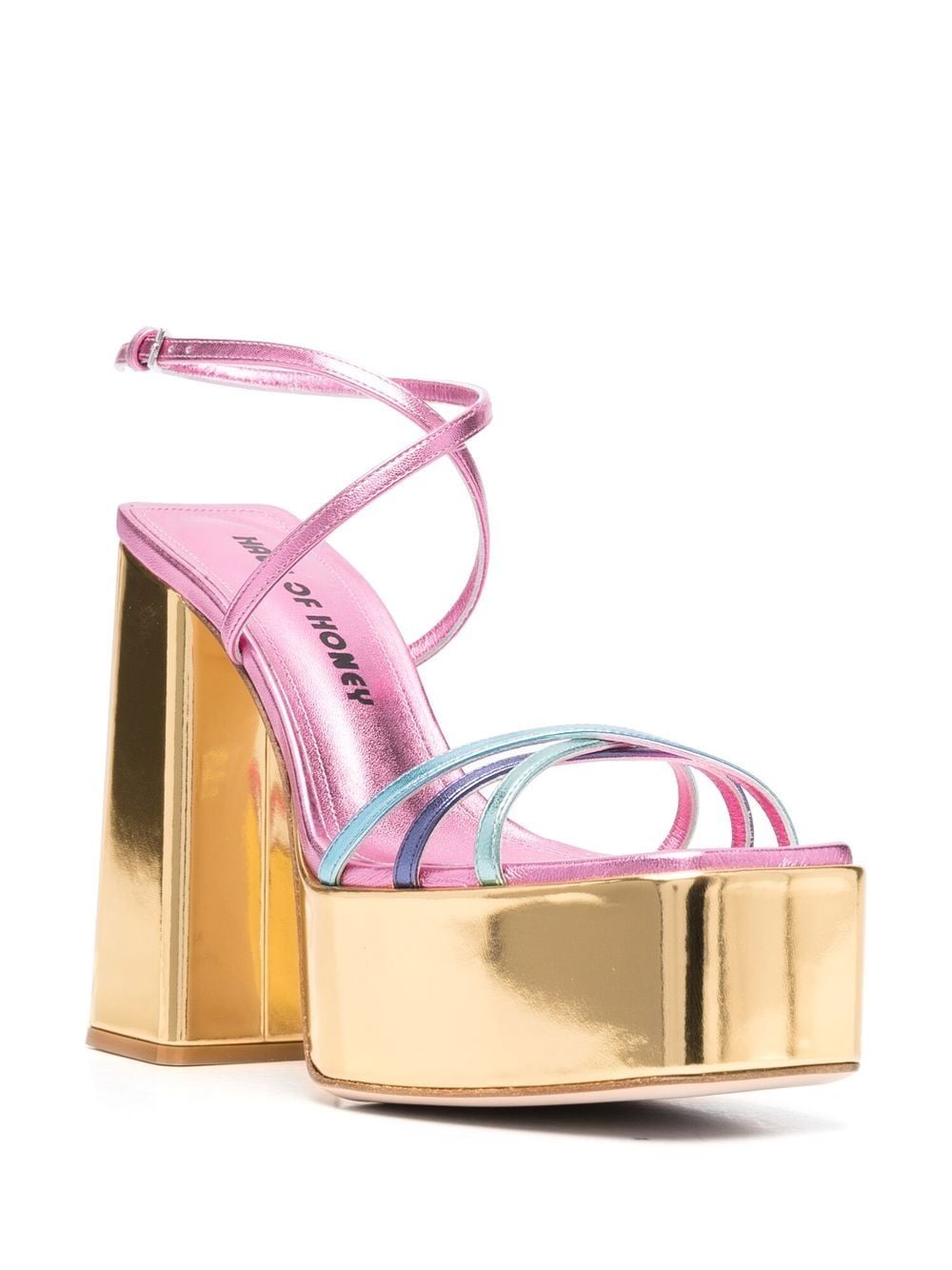 Haus Of Honey Wannabe Mirror Leather Sandals - view 3
