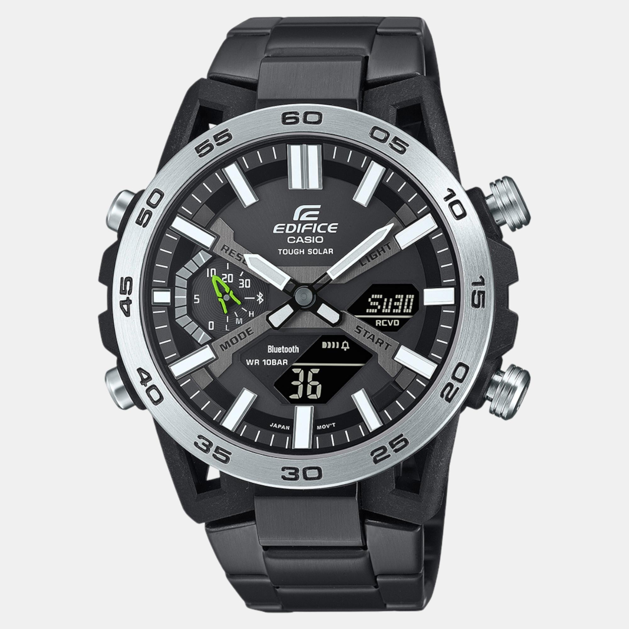 Casio Edifice Men Quartz Black Dial Analog-Digital Stainless Steel Watch ED609 - view 2