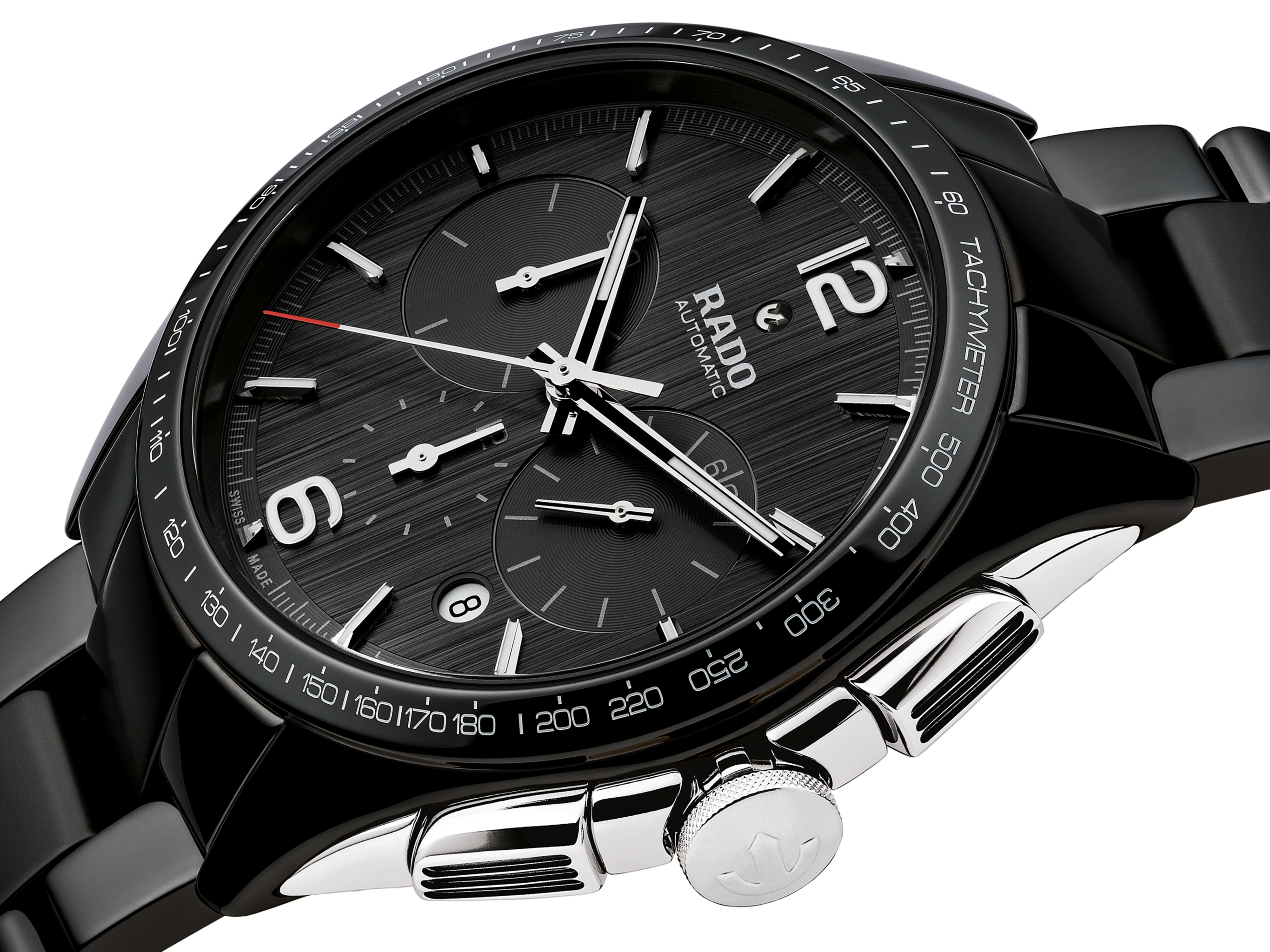 Rado Hyperchrome Black Dial Men 45mm