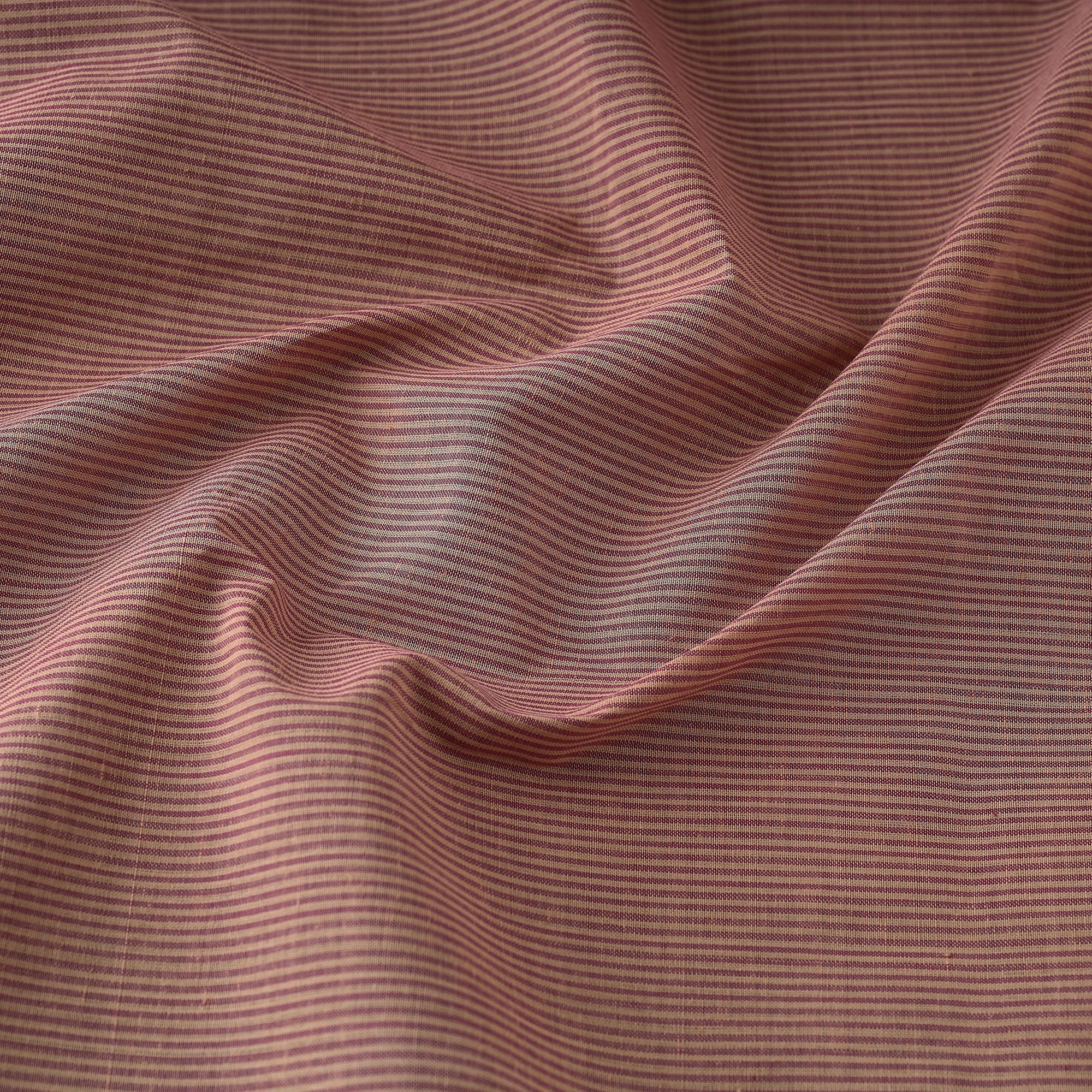 SOUTH KARGHA Brown - Original Mangalagiri Handloom Stripes Cotton Fabric - view 2