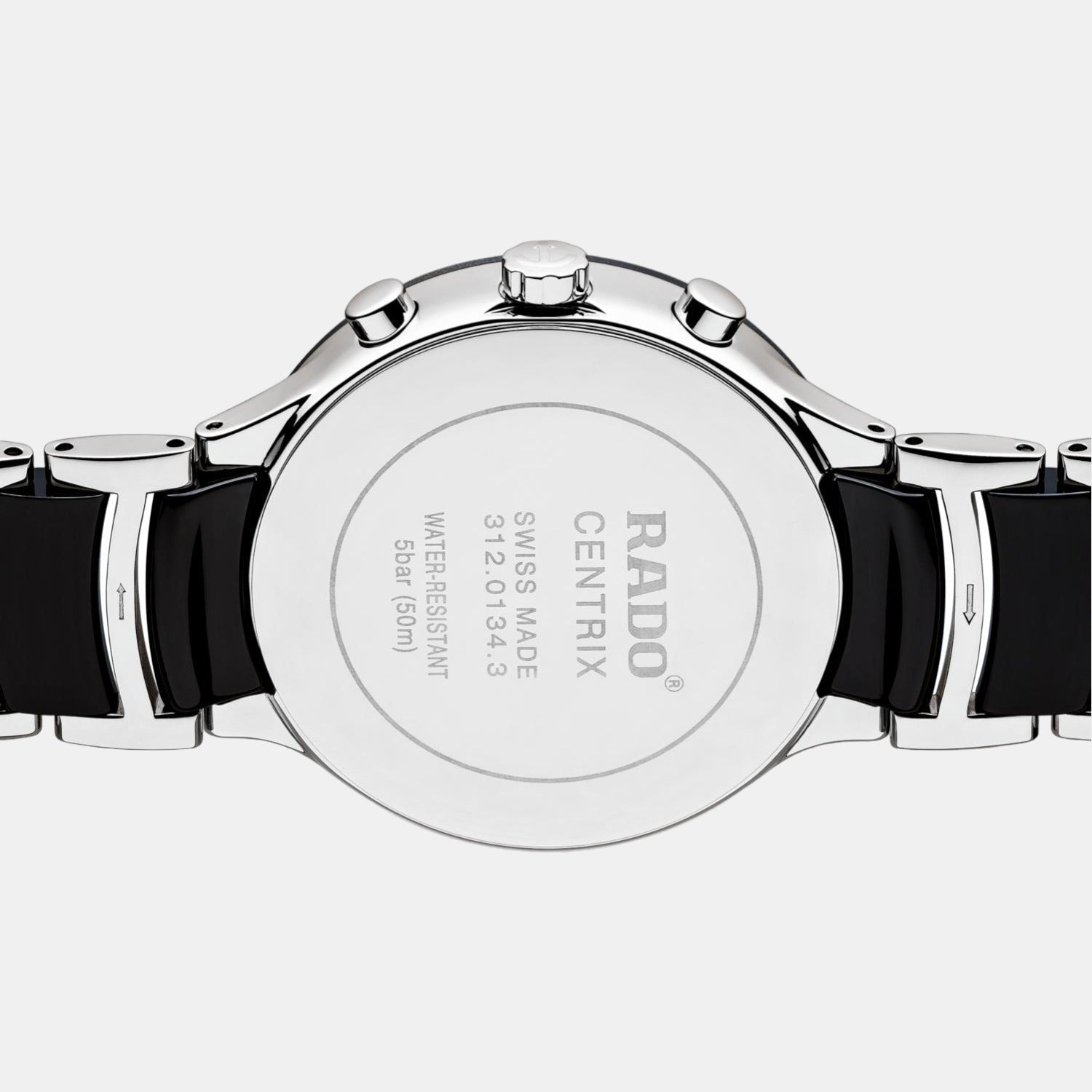 Rado Centrix Men Quartz Black Dial Chronograph Stainless Steel Watch R30130152 - view 3