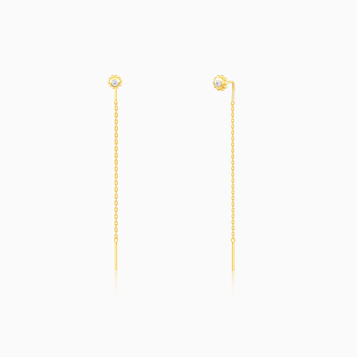 GIVA Jewellery Golden Delicate Bling Sui Dhaga Earrings