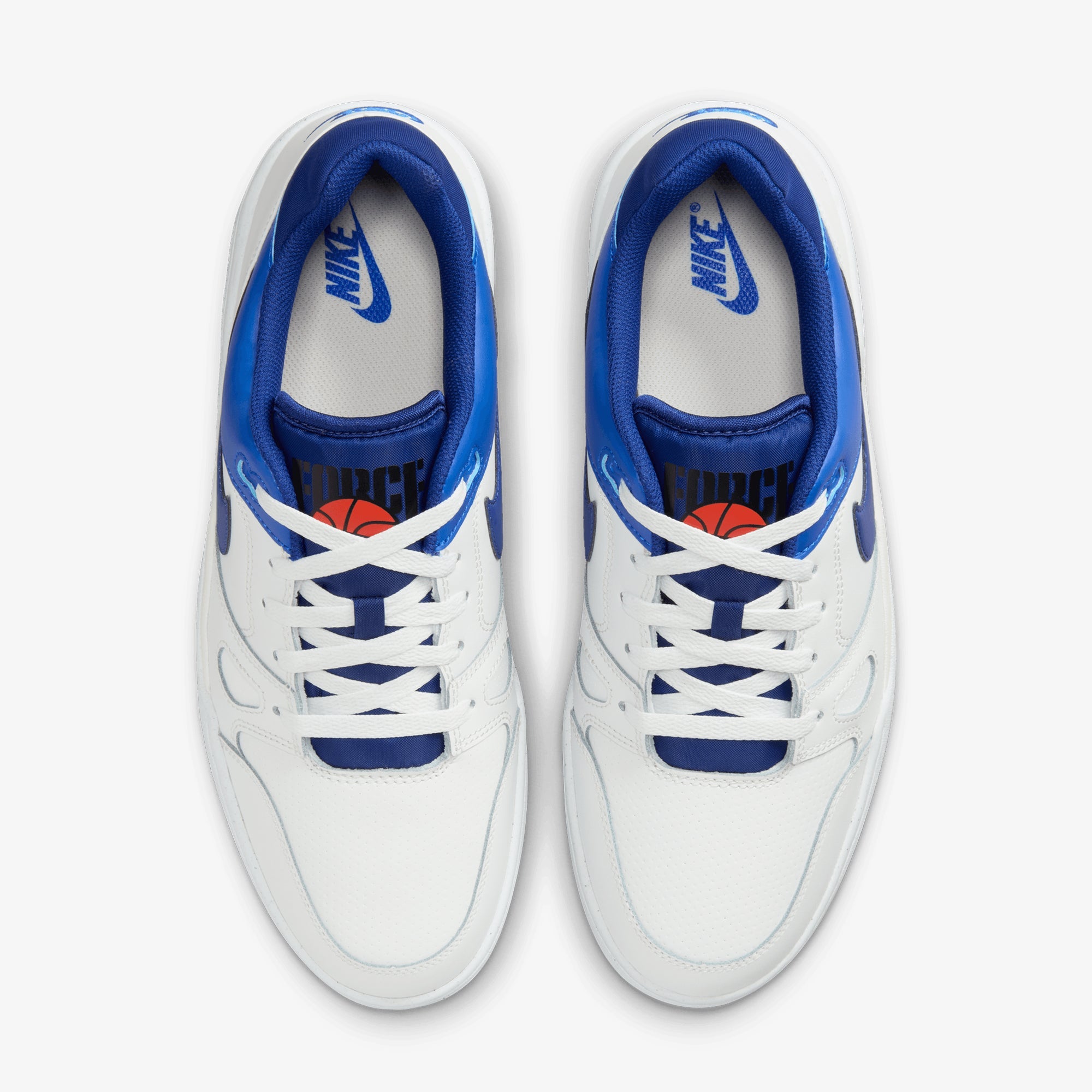 Nike | Full Force Low { Summit White/deep Royal Blue-racer Blue - view 2