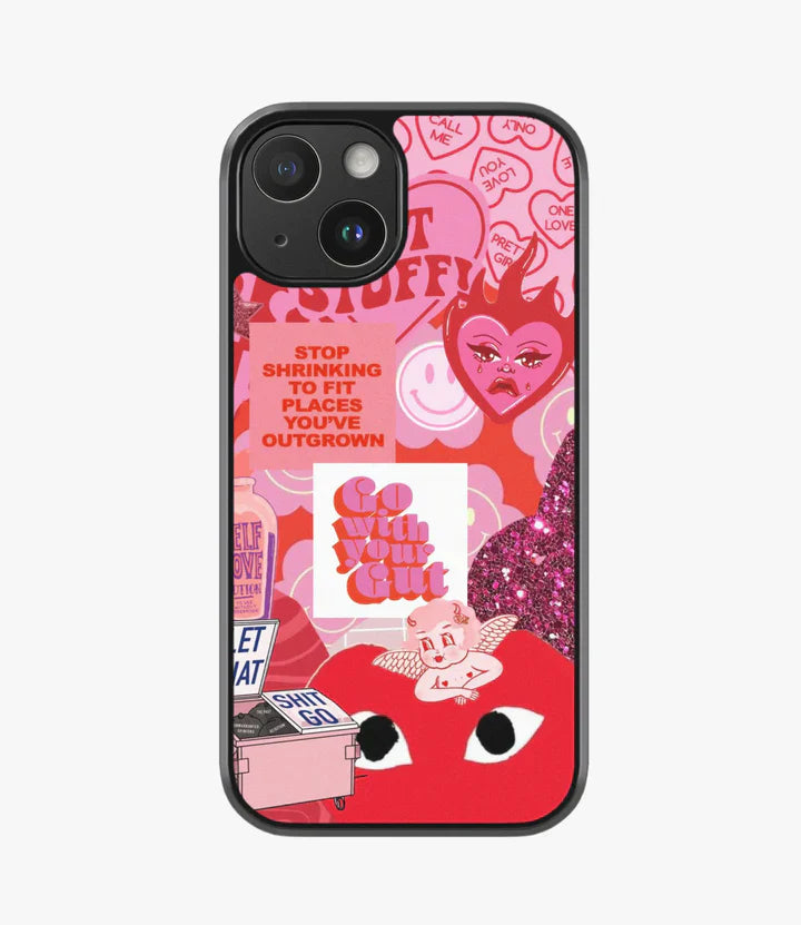 The Case Company Go With Your Gut Glass Case for iPhone 15