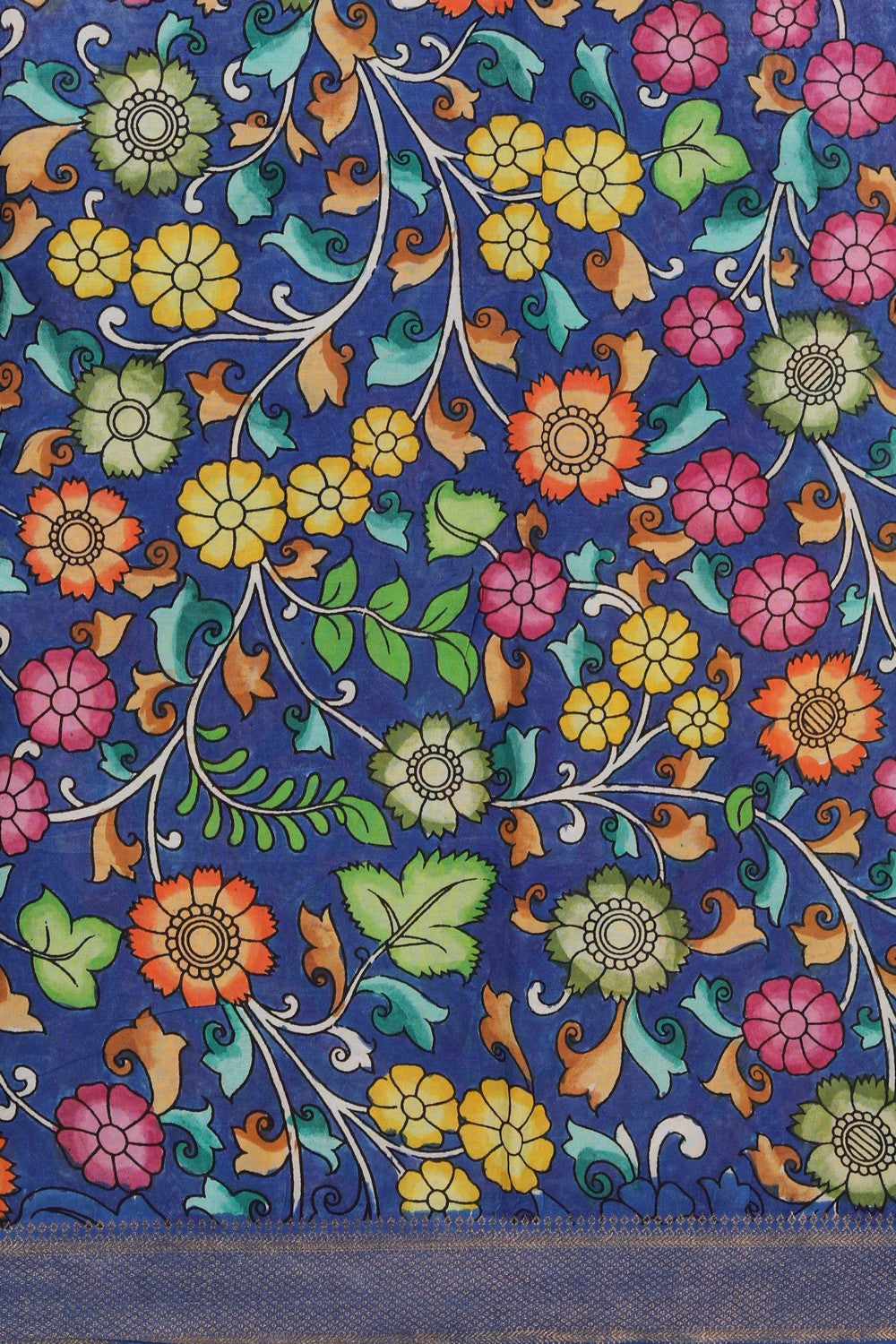 Kalanjali Kalamkari Hand-Painted Silk Saree – Women's - view 4