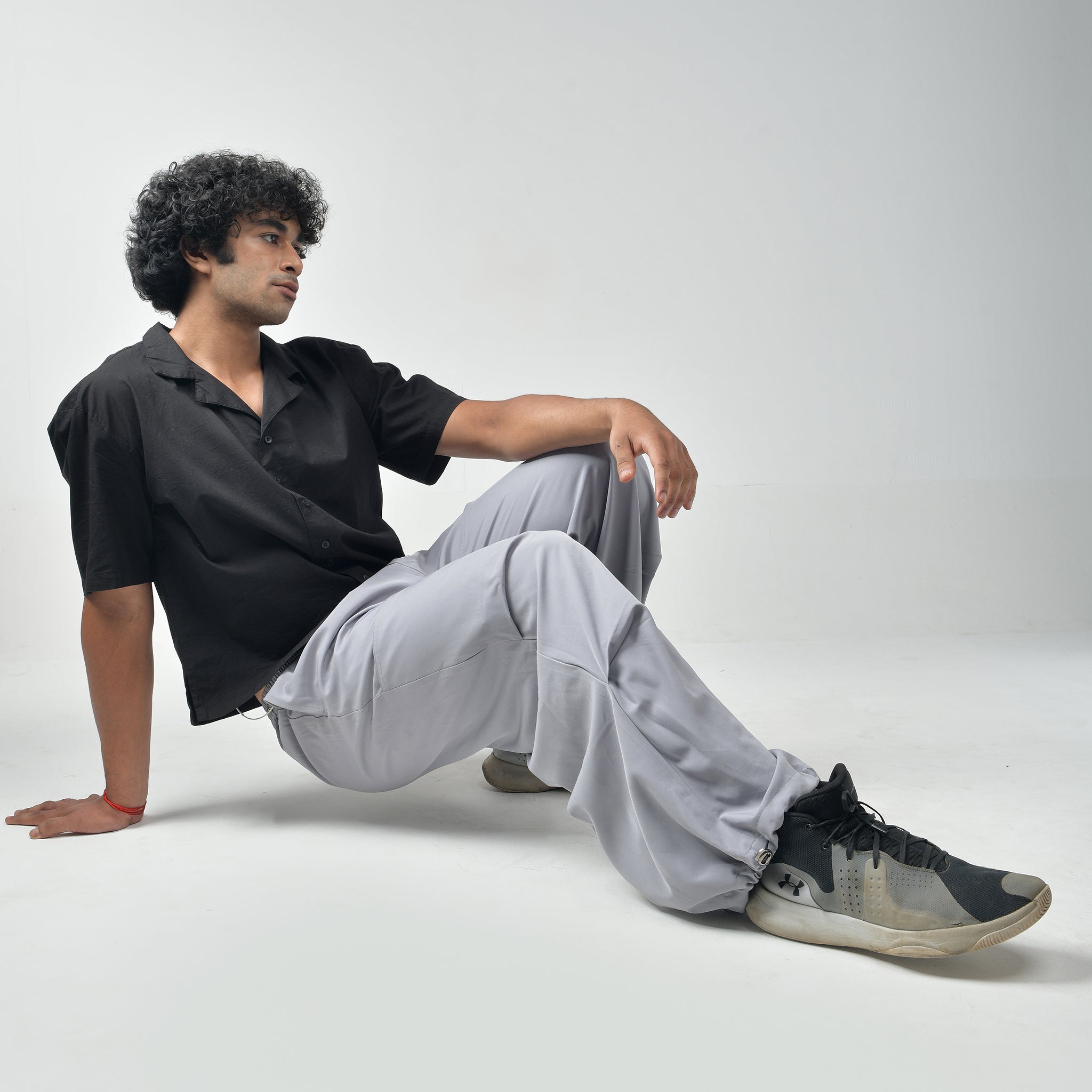 I Z F Black Bossman Shirt & Grey Air Parachute Pants - view 5