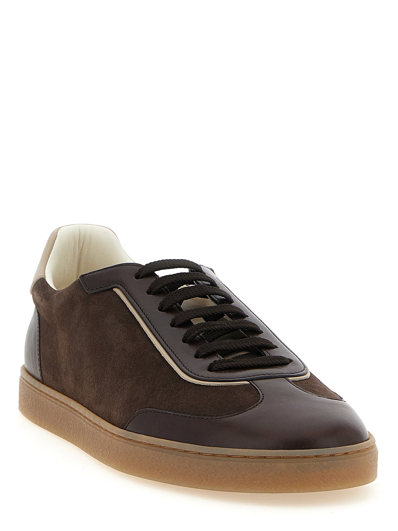Brunello Cucinelli Suede And Smooth Calf Sneakers - view 2