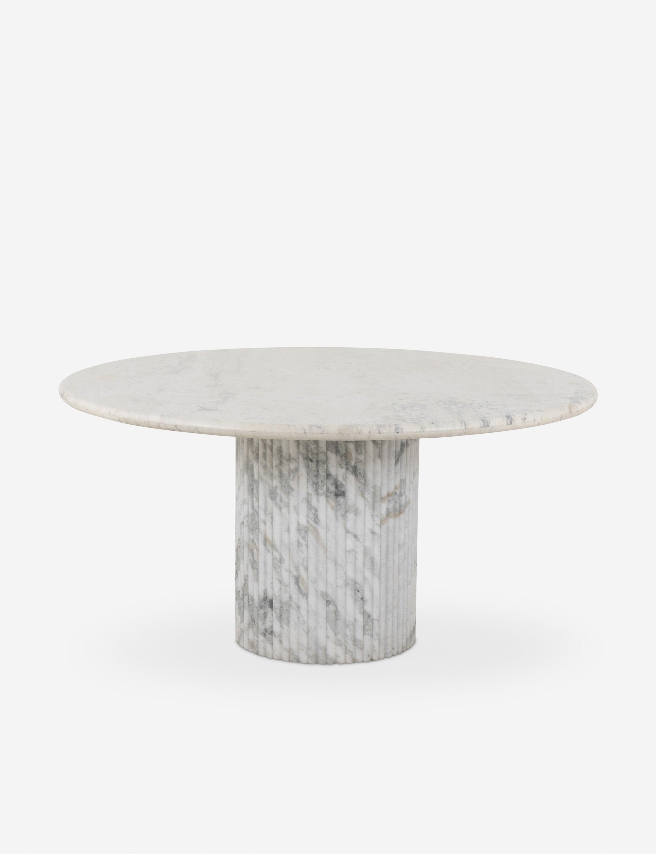 Lulu and Georgia Mercer Round Dining Table – White Marble