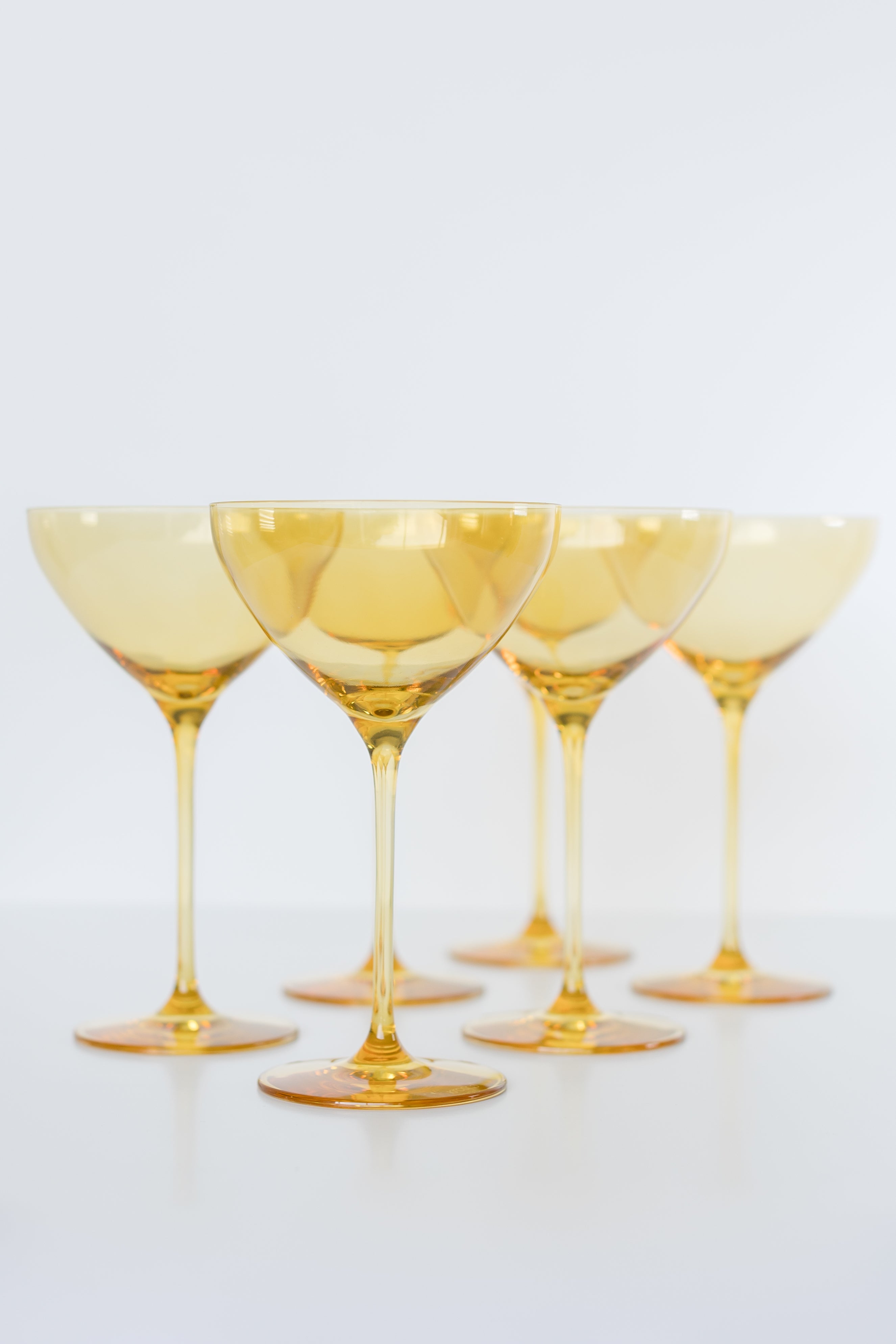 Estelle Colored Glass Estelle Colored Martini Glass - Set of 6 {Yellow}