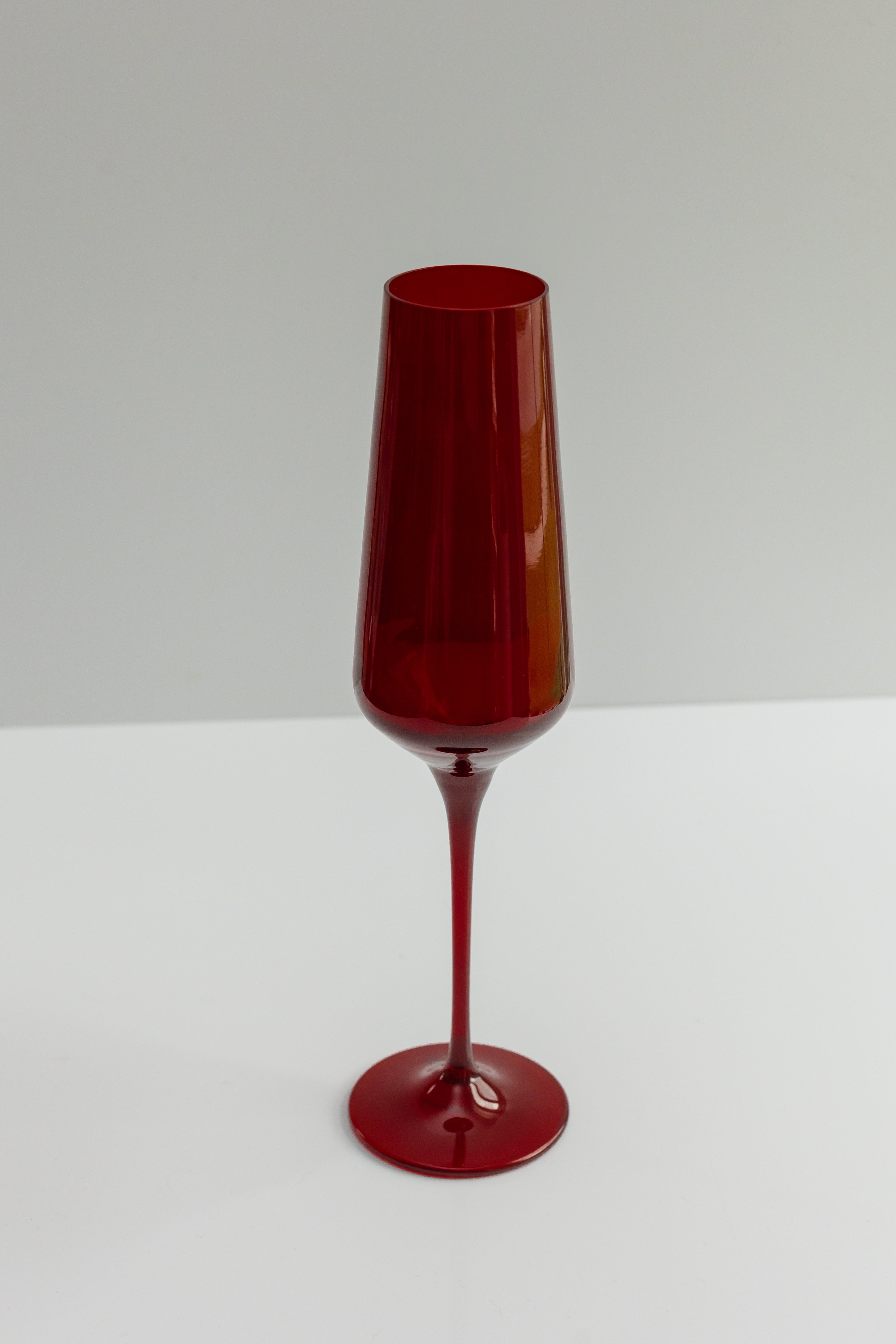 Estelle Colored Glass Estelle Colored Champagne Flute - Set of 6 {Red} - view 3