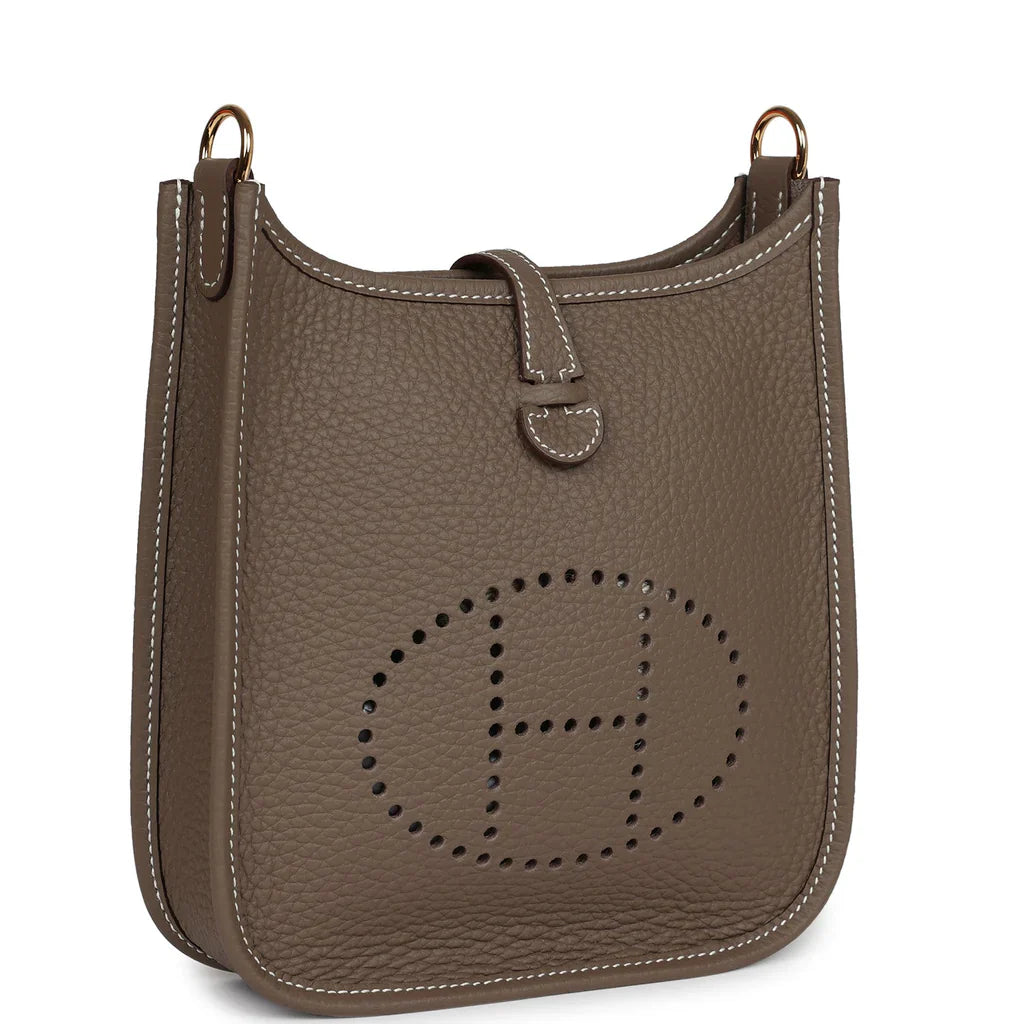 Cop Underdog Hermès Evelyne TPM Etoupe Clemence Gold Hardware - view 2