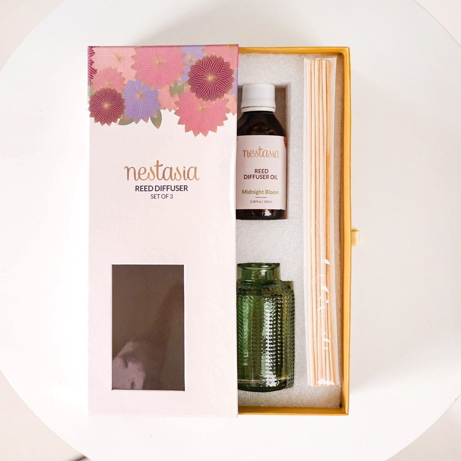 Nestasia Set Of 3 Midnight Bloom Reed Diffuser - view 2