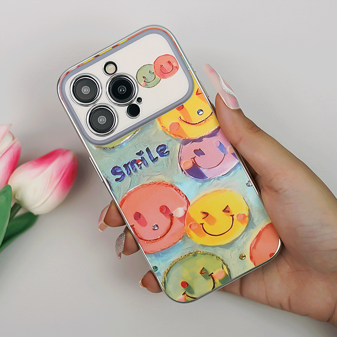 Peeperly Joyful Cartoon Smiley Faces Case – No Color