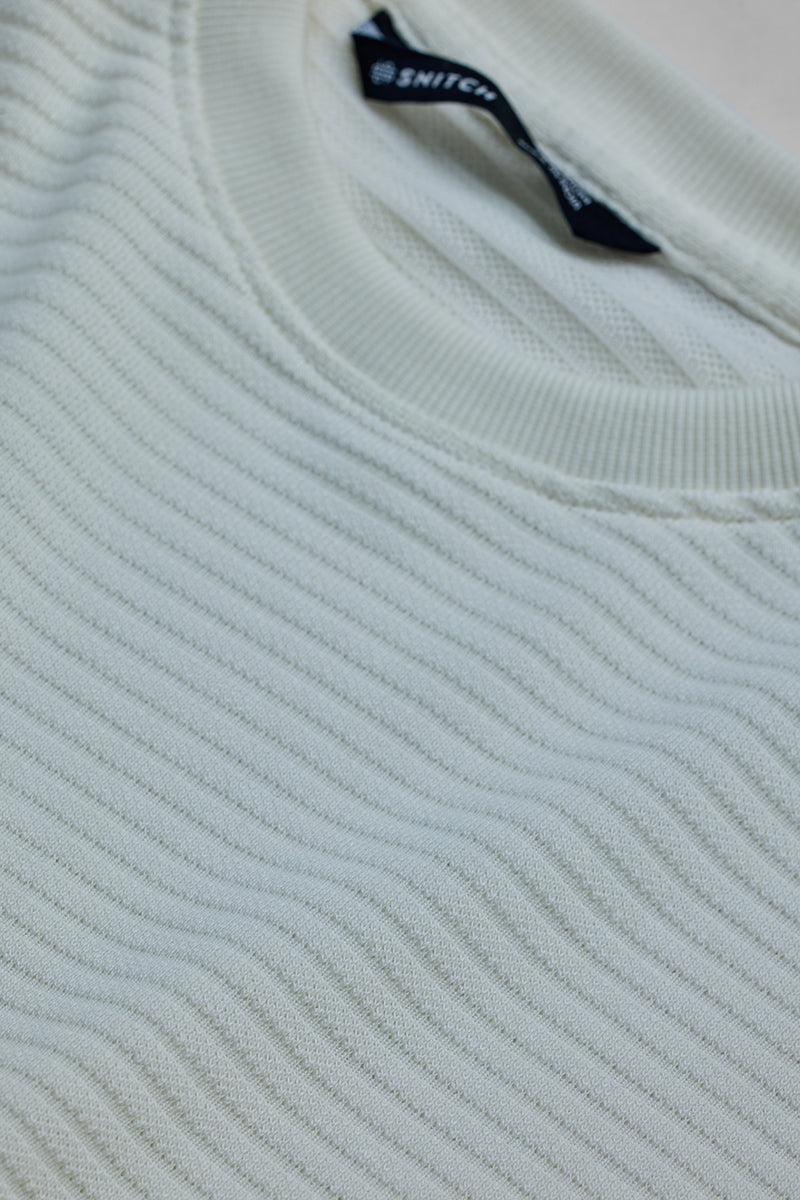SNITCH White Textured Sweatshirt - view 2