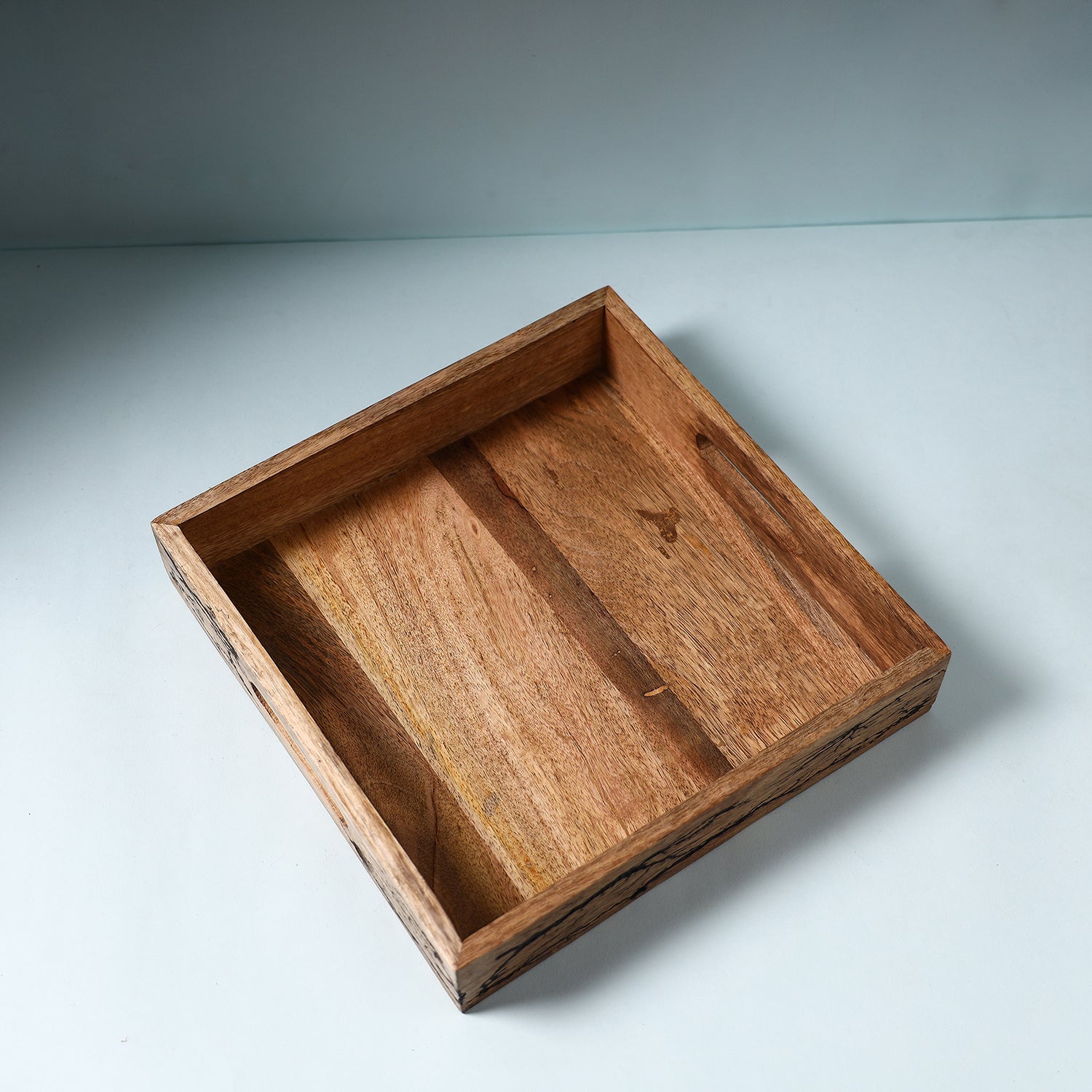 HAVELI CHRONICLES Brown - Handcrafted Mango Wooden Serving Tray (11 x 11 in) - view 2